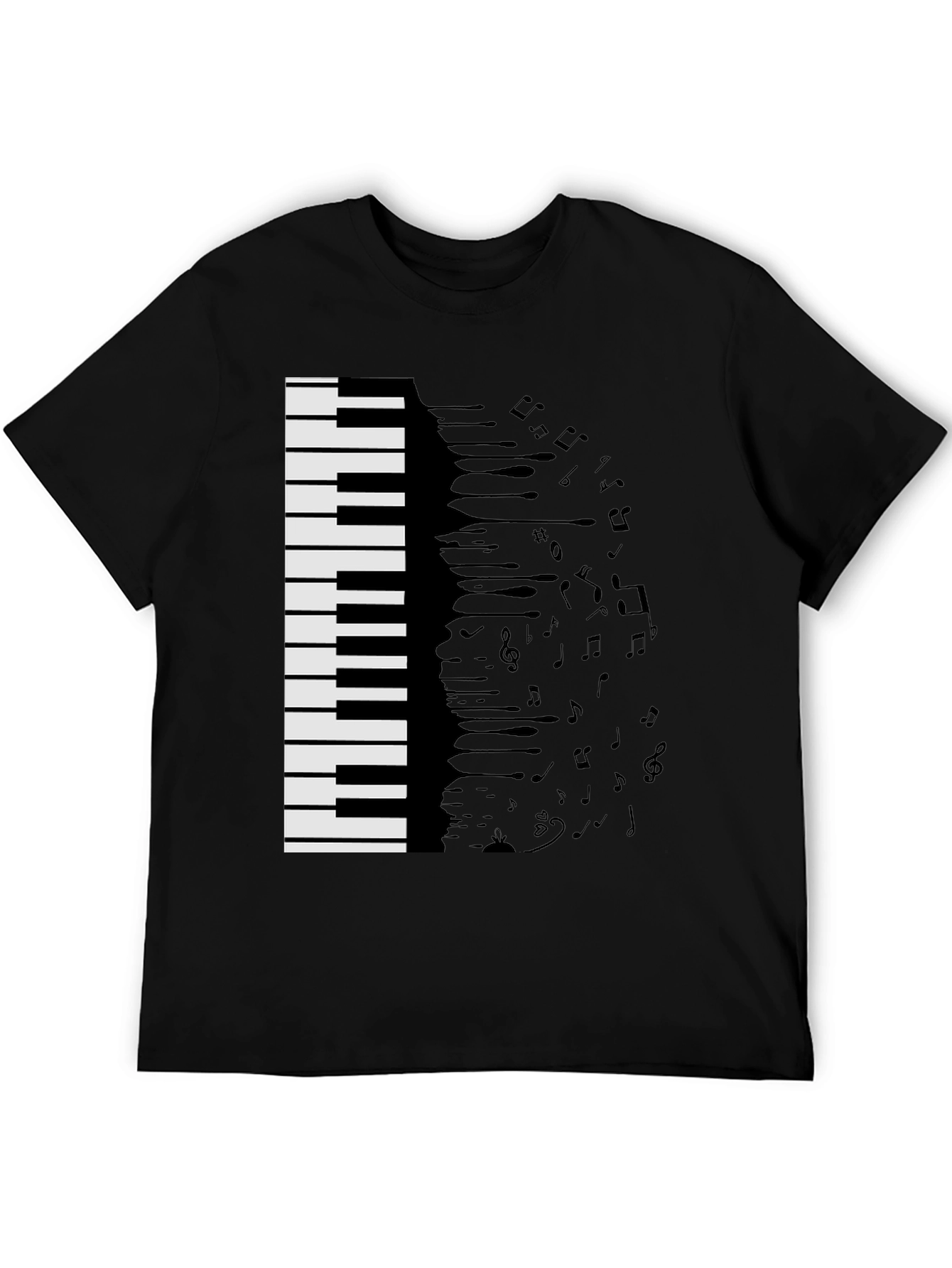 Piano Keys & Notes Graphic Tee - Musician T-Shirt