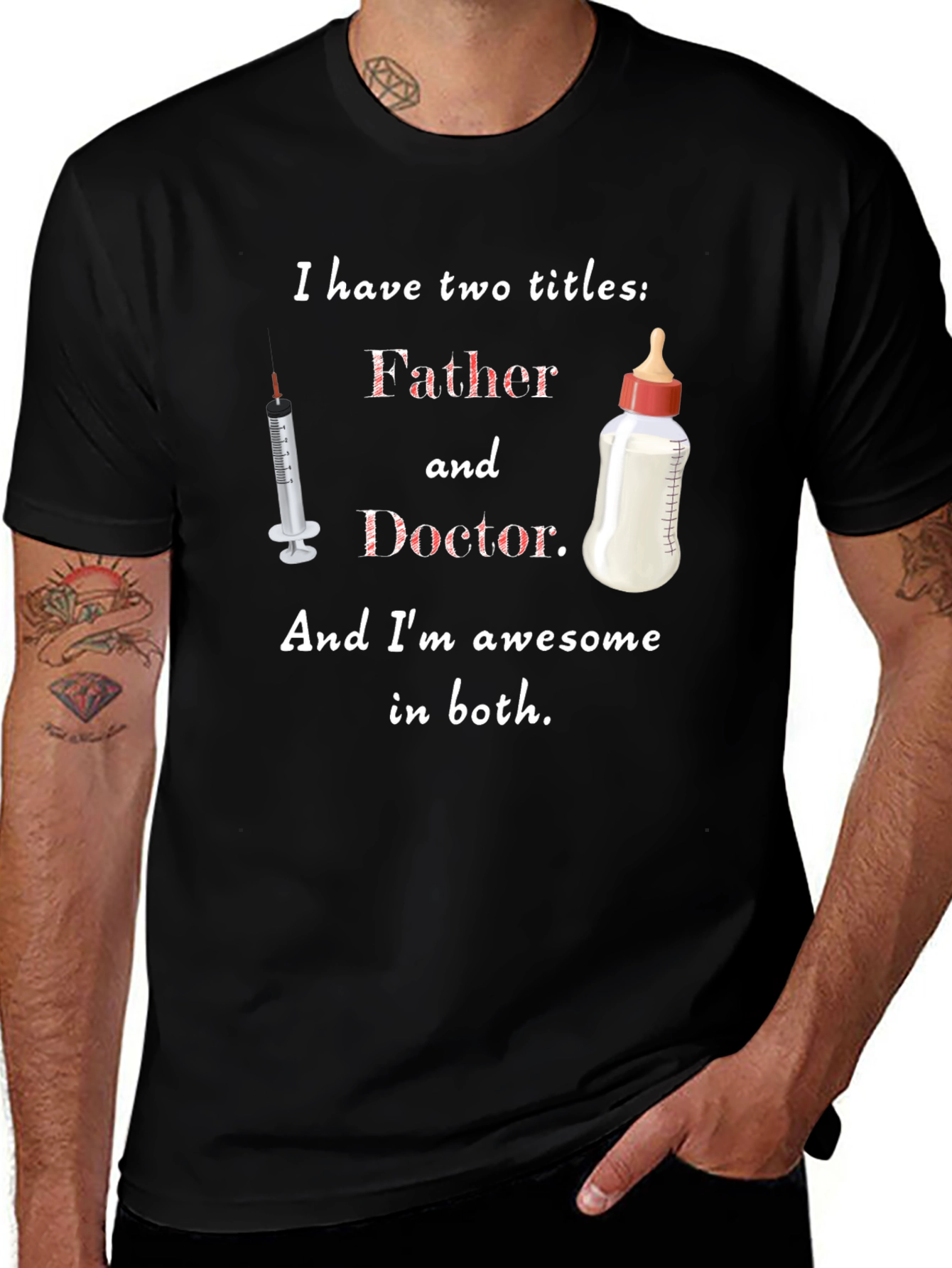 Father and Doctor T-Shirt - Awesome Dad Gift