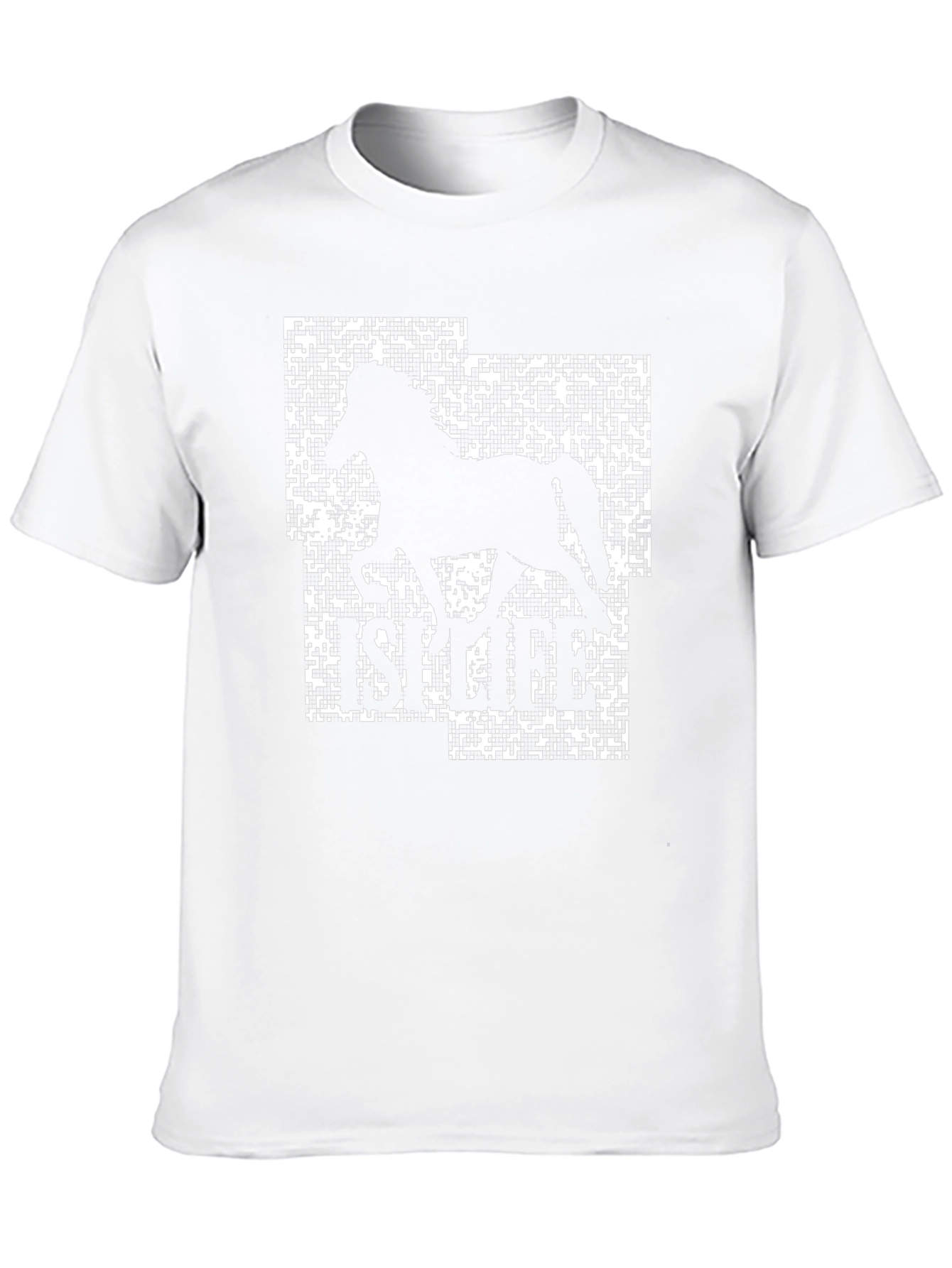 Horse Pixel Art Graphic Tee - Black T-Shirt