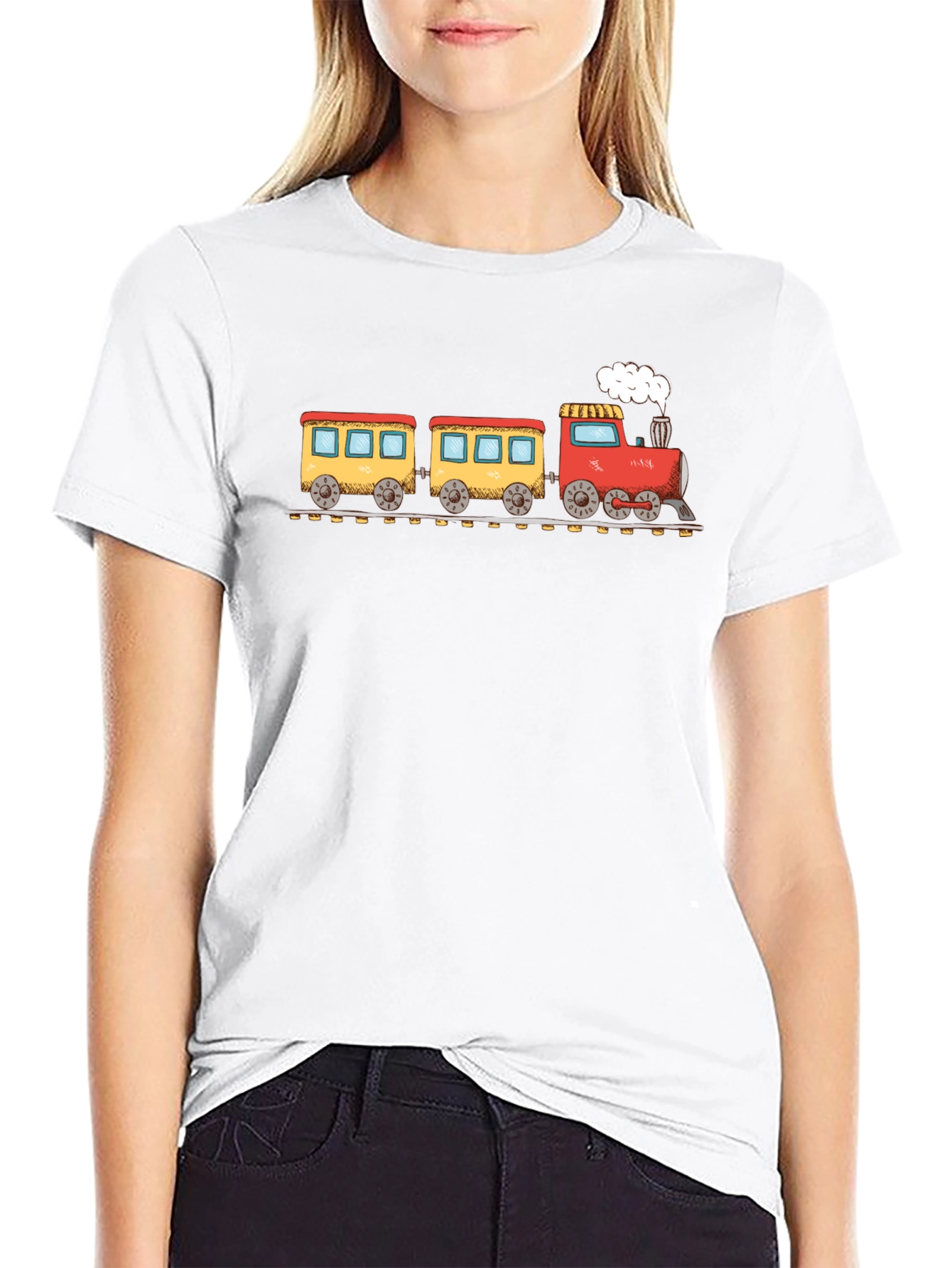 Train Graphic Black T-Shirt
