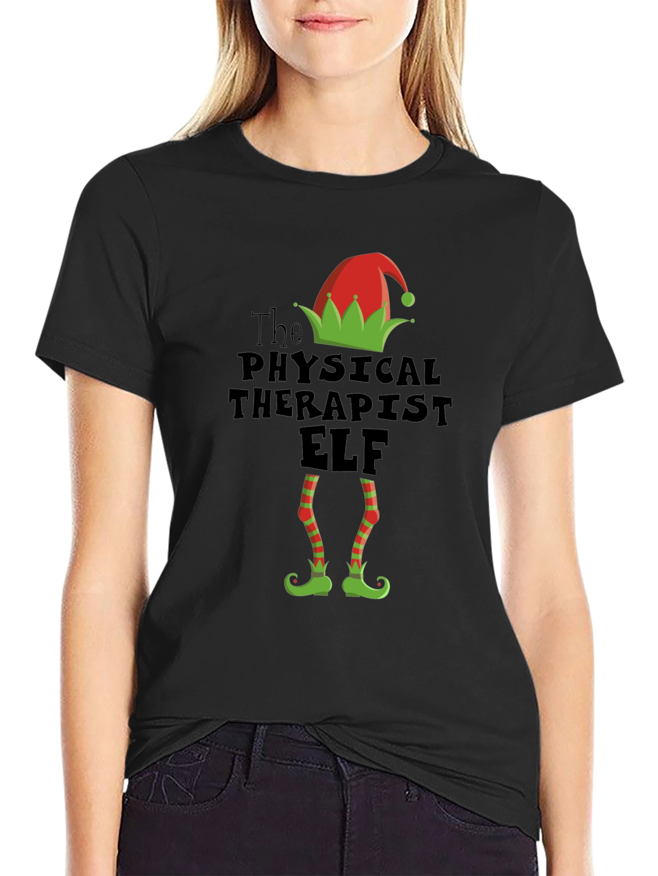 Physical Therapist Elf Funny Christmas T-Shirt