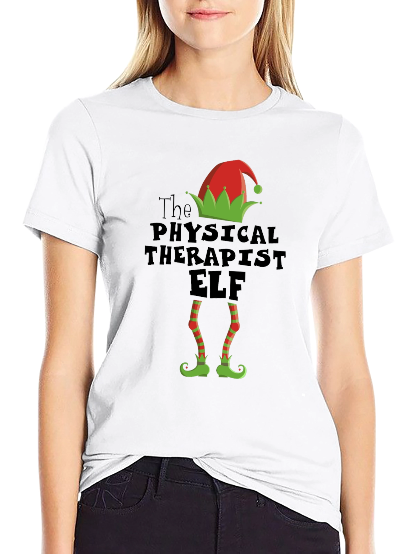 Physical Therapist Elf Funny Christmas T-Shirt