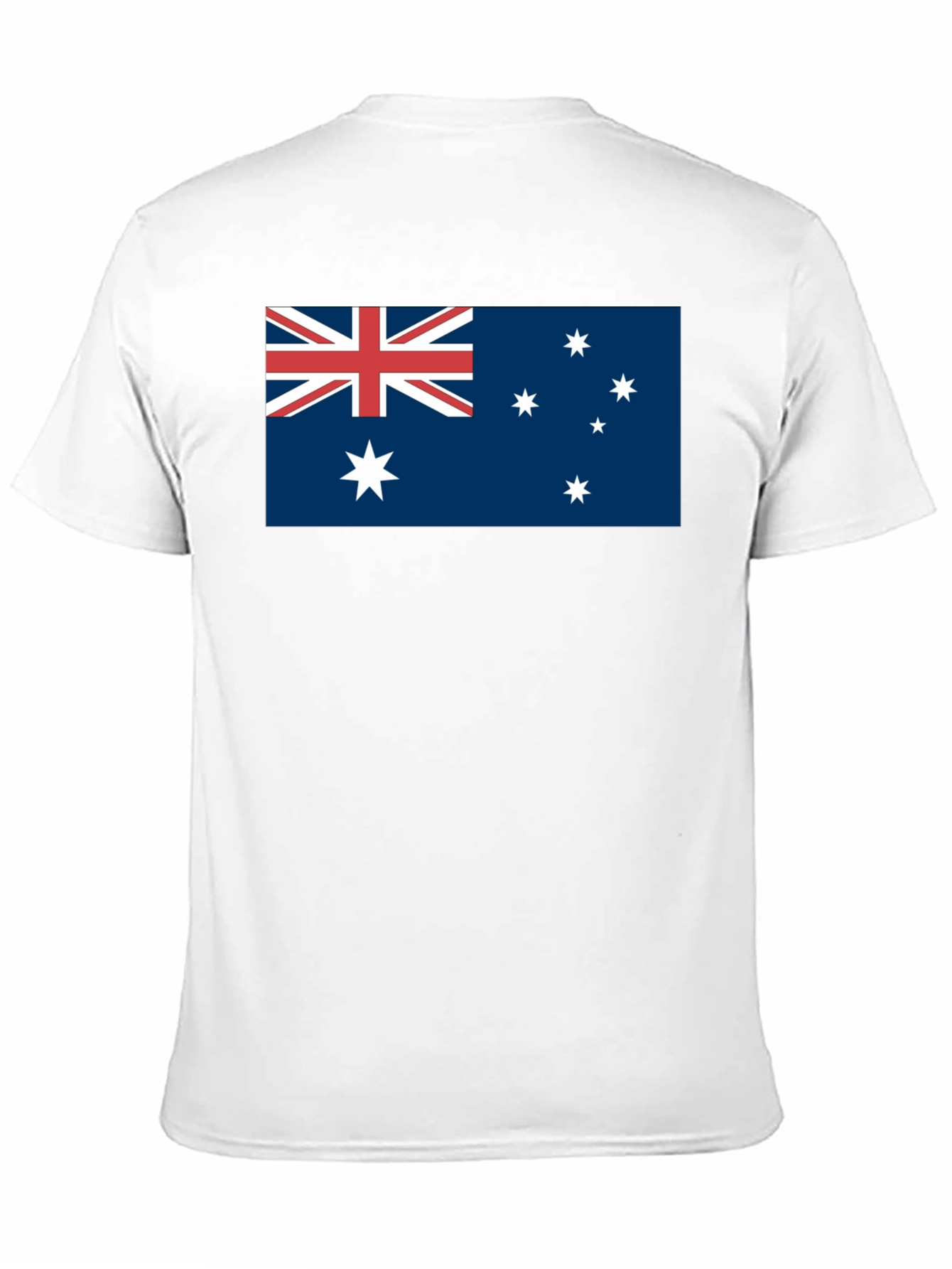 Australia Flag Graphic Tee - Black Cotton Casual T-Shirt