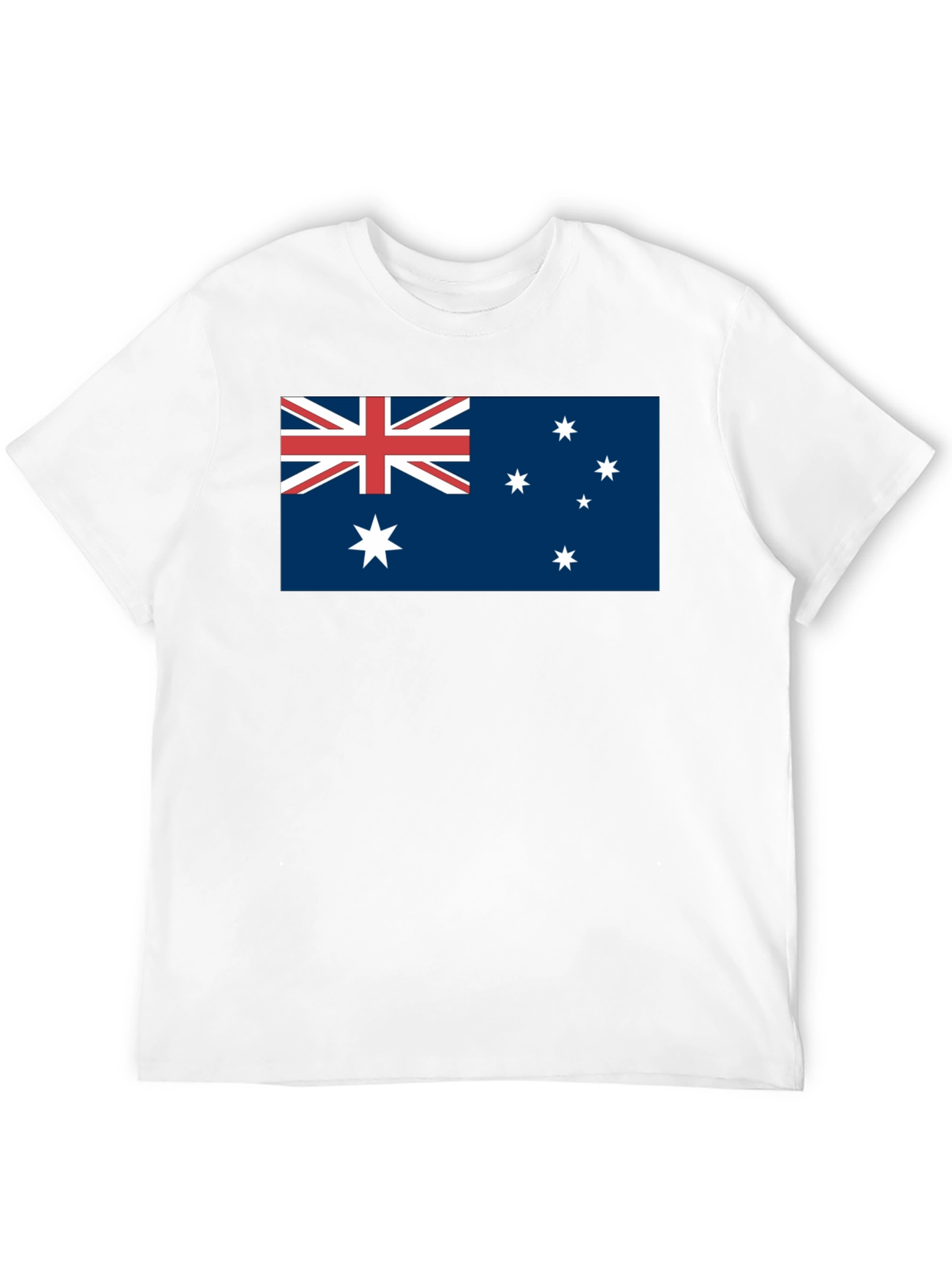 Australia Flag Graphic Tee - Black Cotton Casual T-Shirt