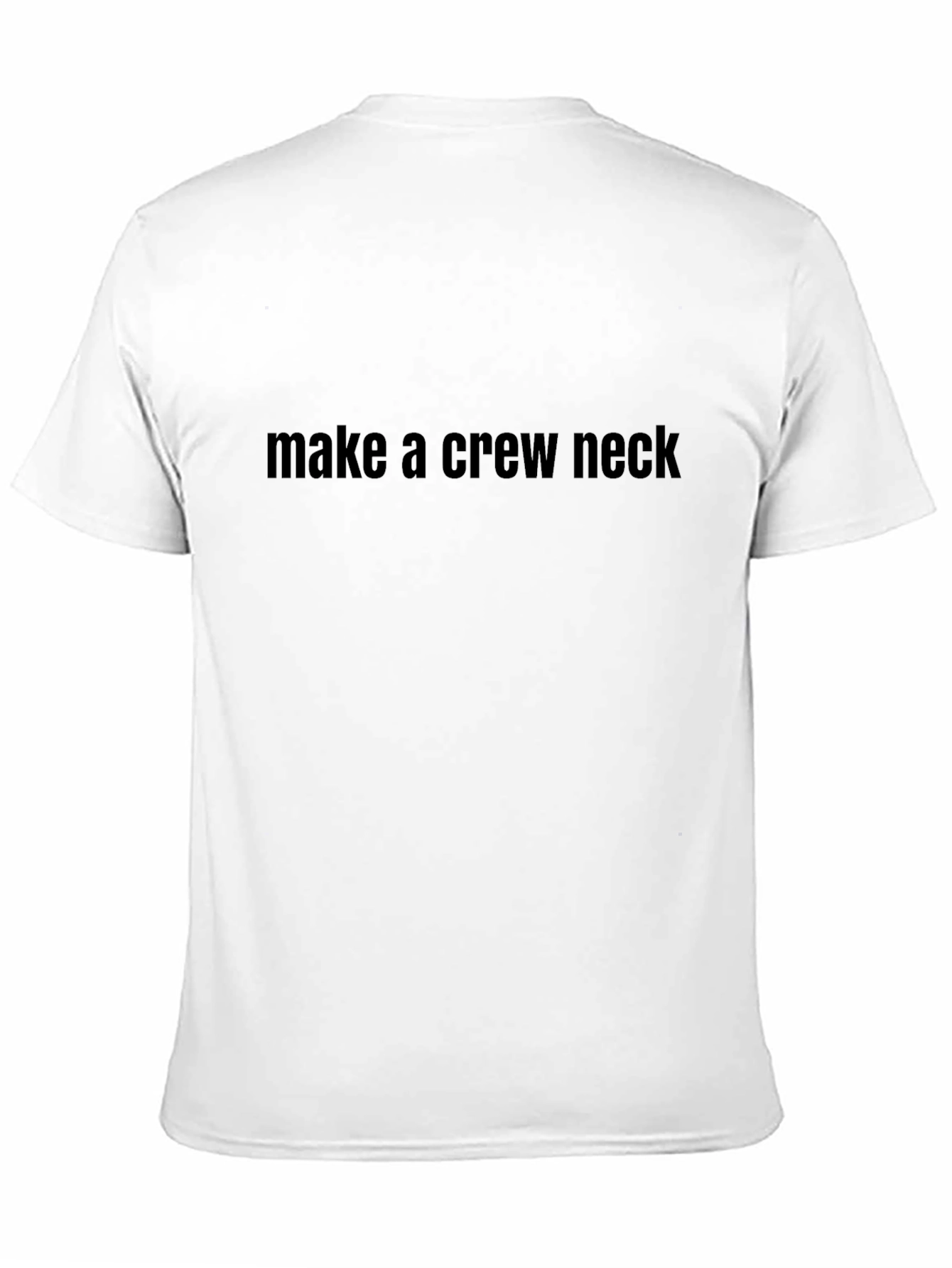 Black Crew Neck T-Shirt with Text
