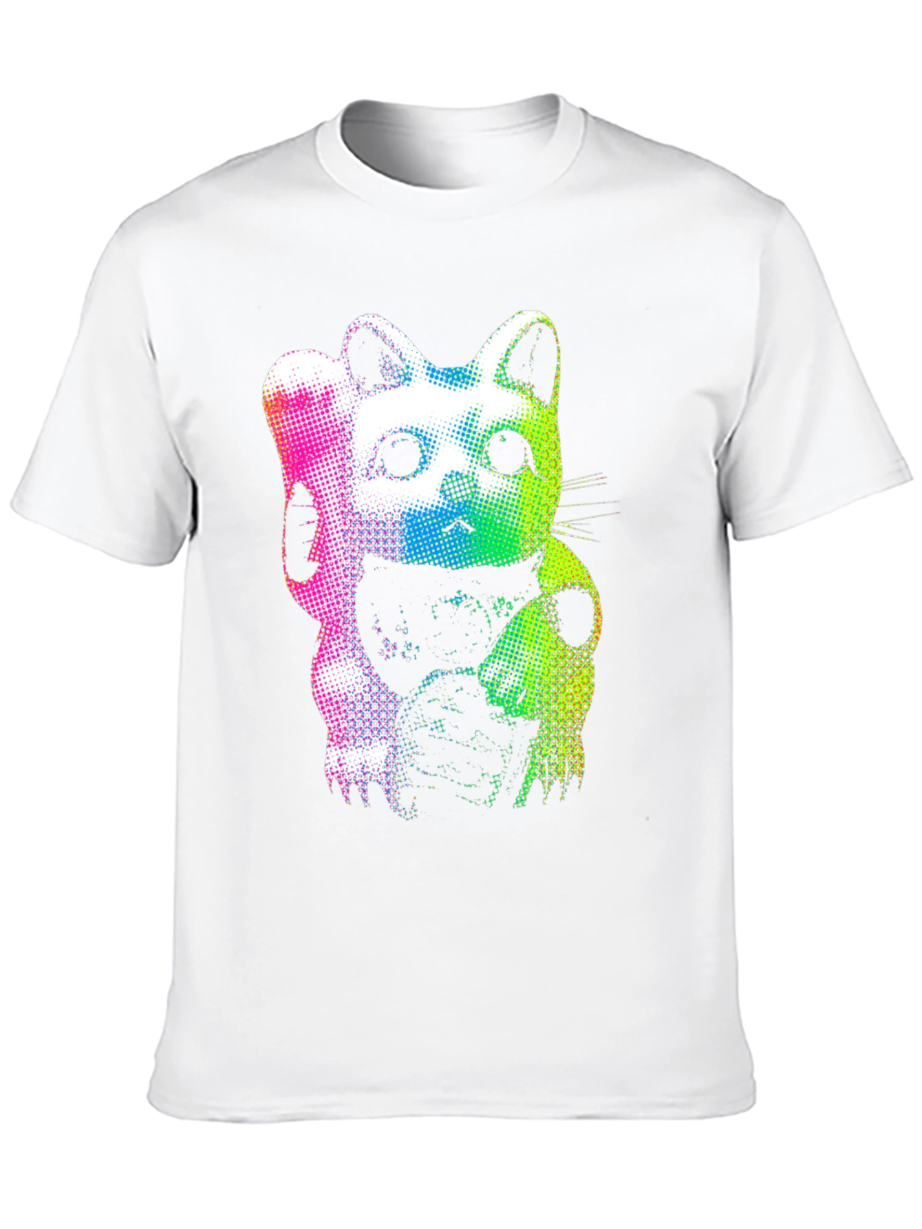 Lucky Cat Graphic Tee - Vibrant & Stylish