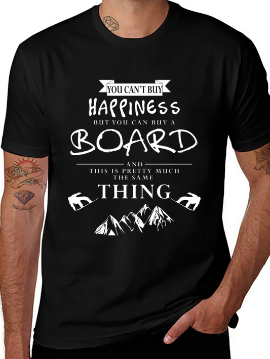 Happiness Board Black T-Shirt