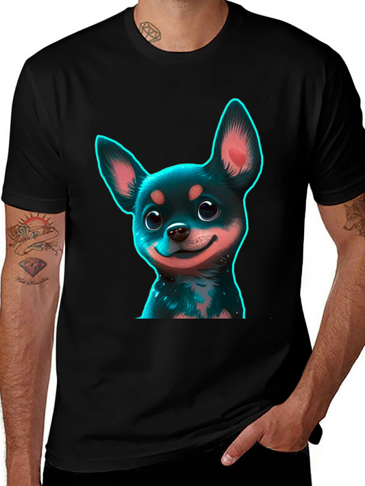 Chihuahua Puppy Graphic Black T-Shirt