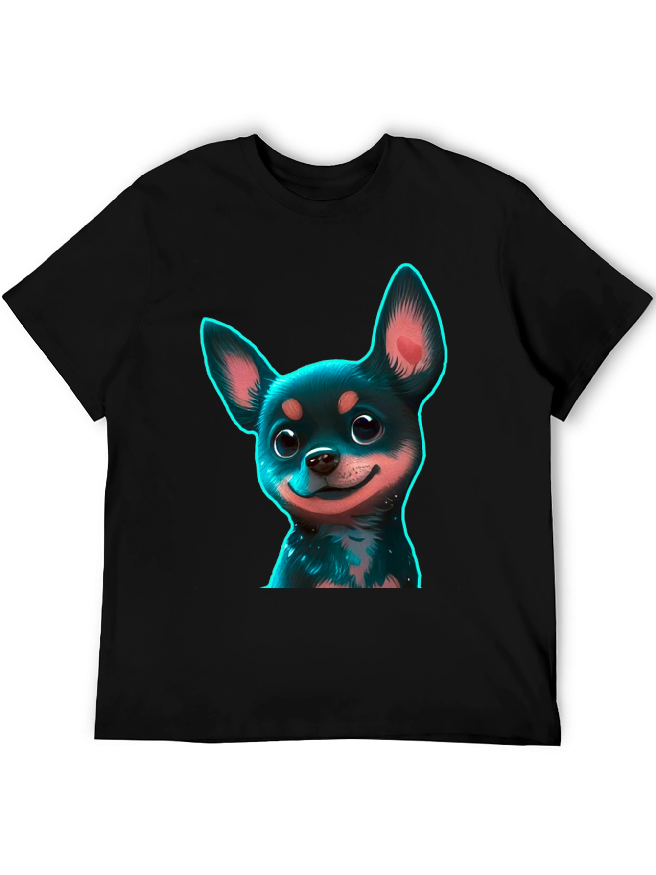 Chihuahua Puppy Graphic Black T-Shirt