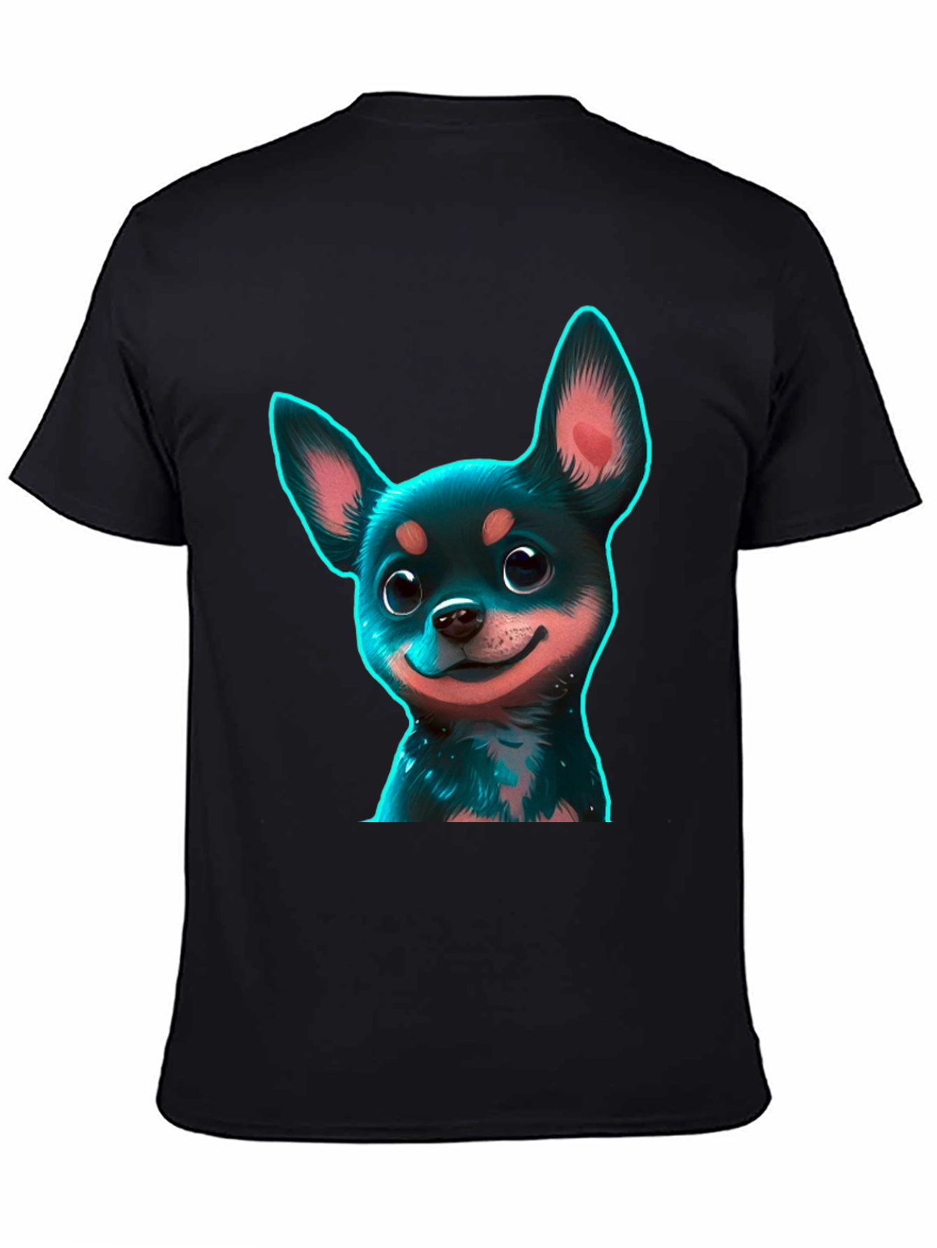Chihuahua Puppy Graphic Black T-Shirt