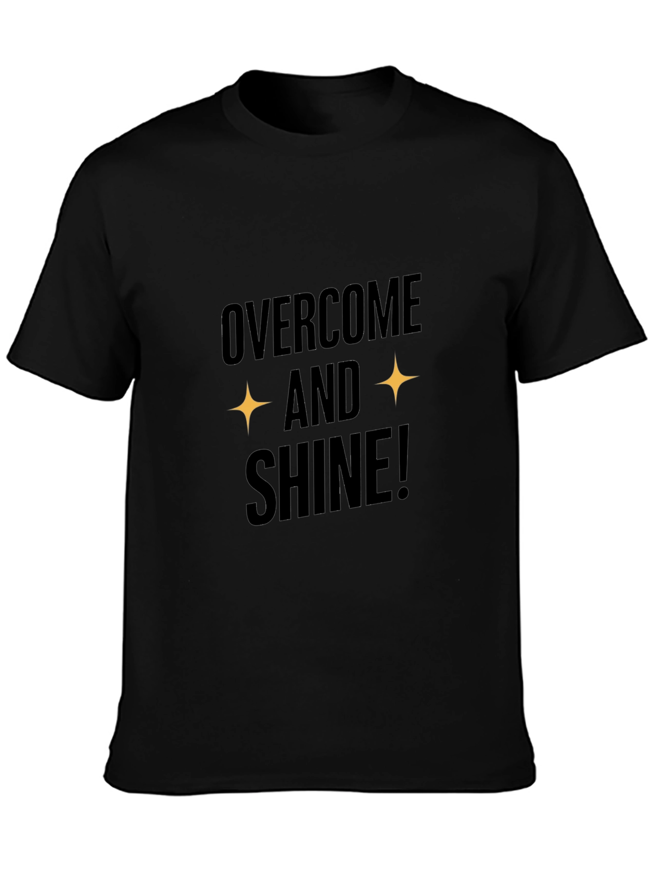 Overcome and Shine Black Graphic Tee