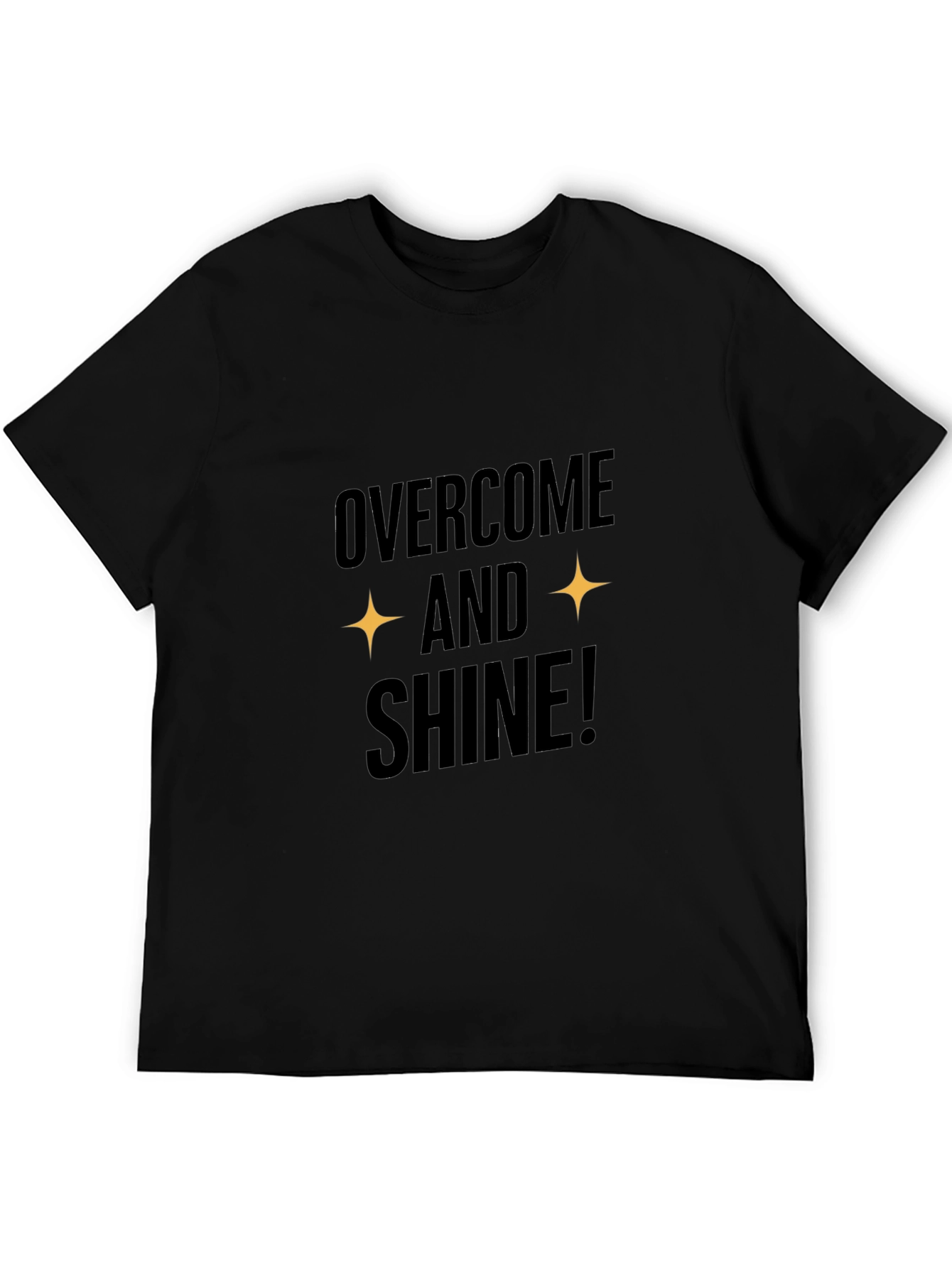 Overcome and Shine Black Graphic Tee