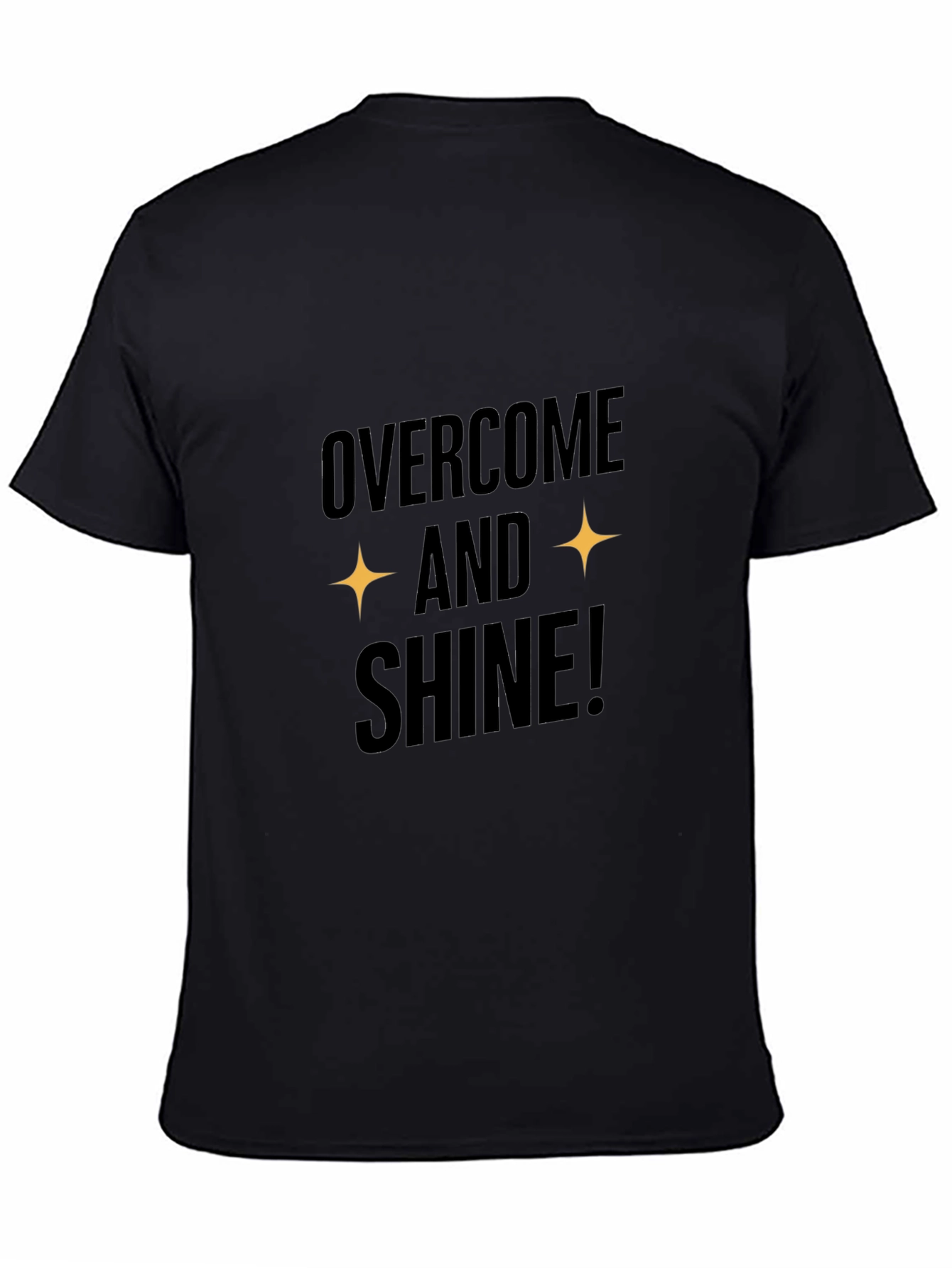 Overcome and Shine Black Graphic Tee