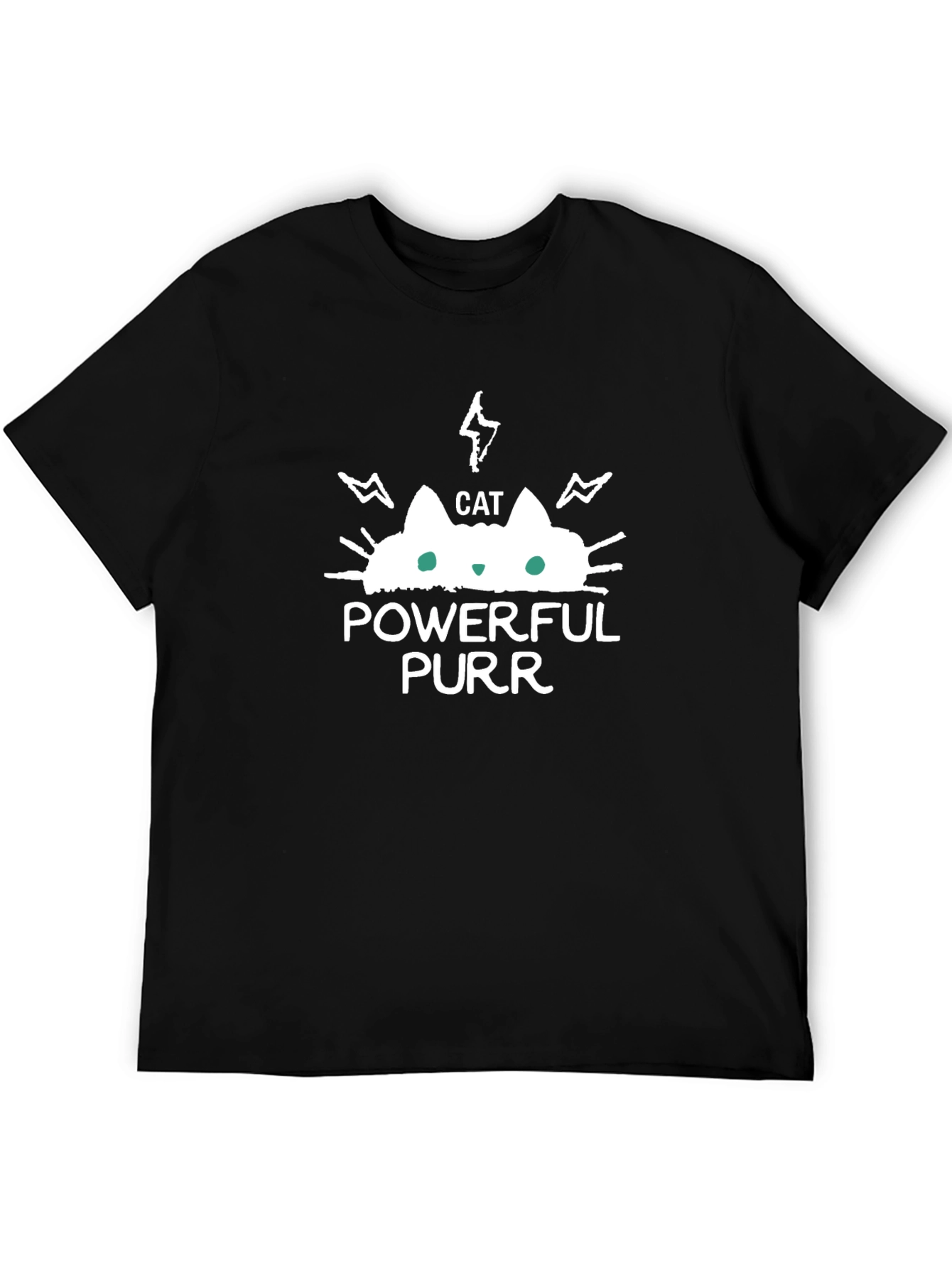 Powerful Purr Cat Graphic T-Shirt