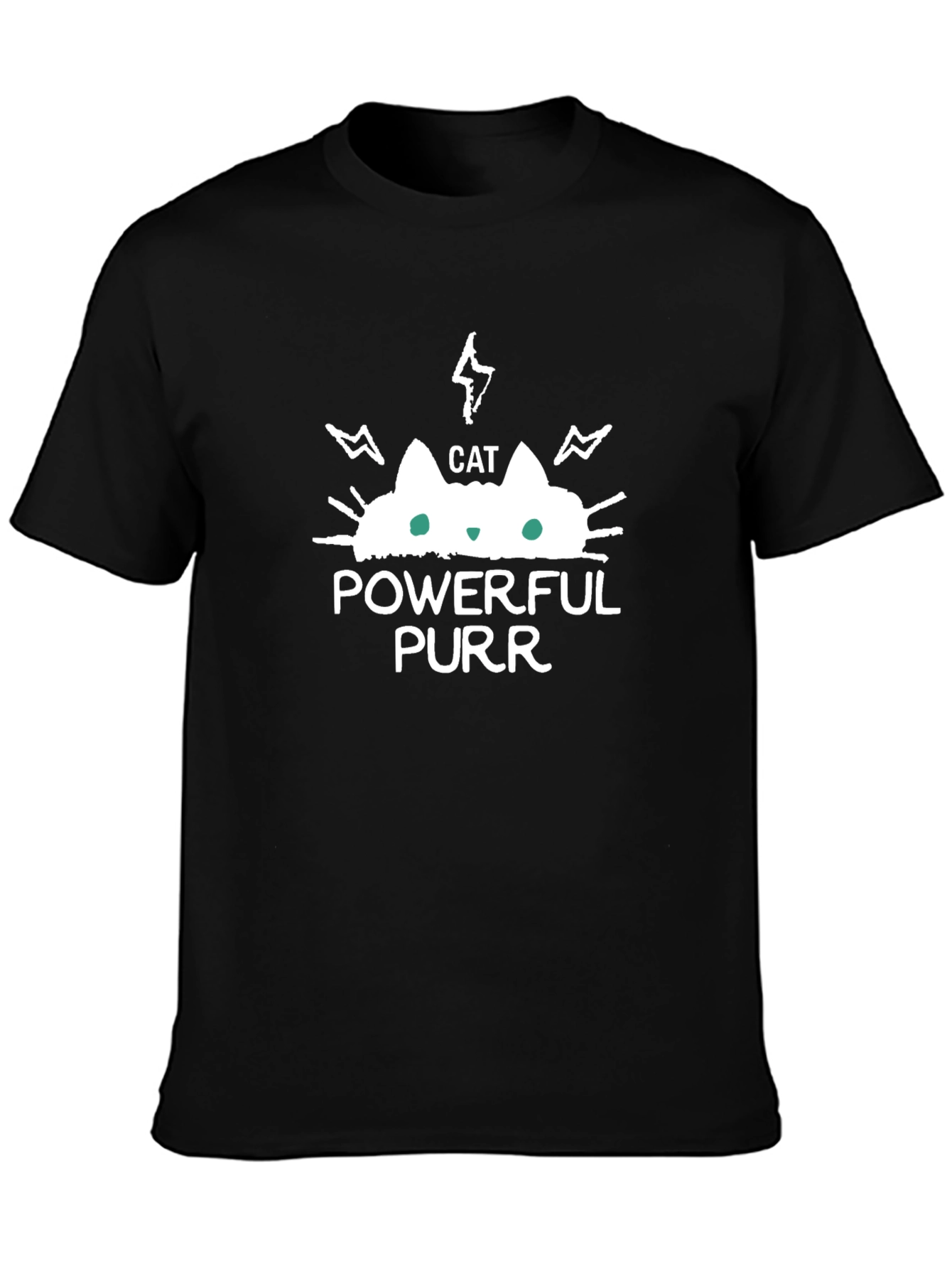 Powerful Purr Cat Graphic T-Shirt
