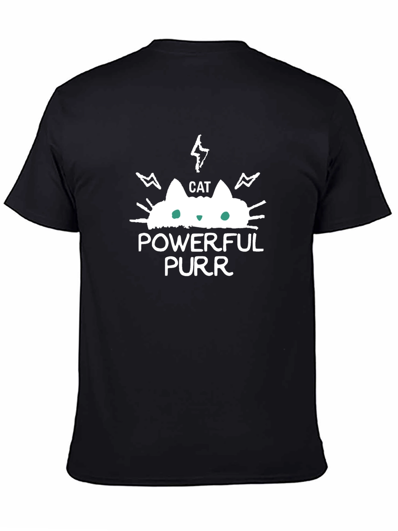 Powerful Purr Cat Graphic T-Shirt