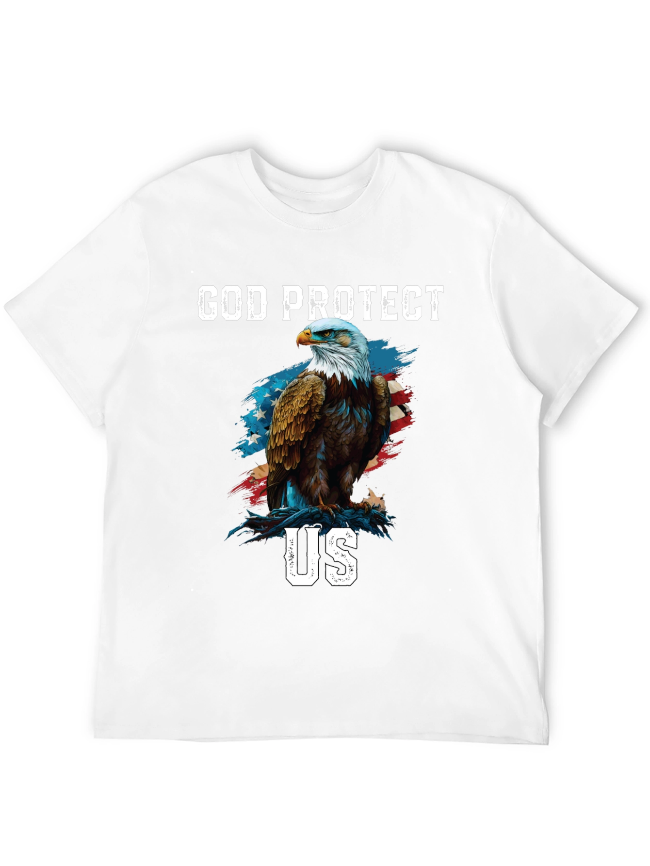 God Protect Us Eagle Graphic T-Shirt