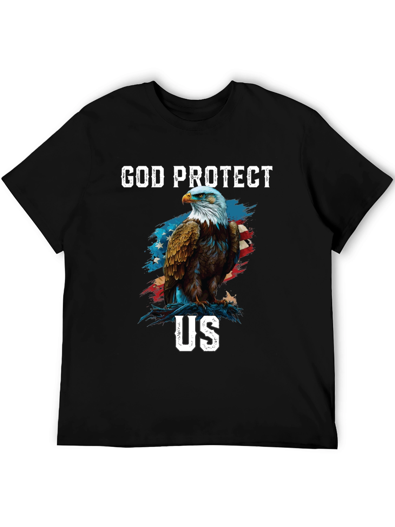 God Protect Us Eagle Graphic T-Shirt