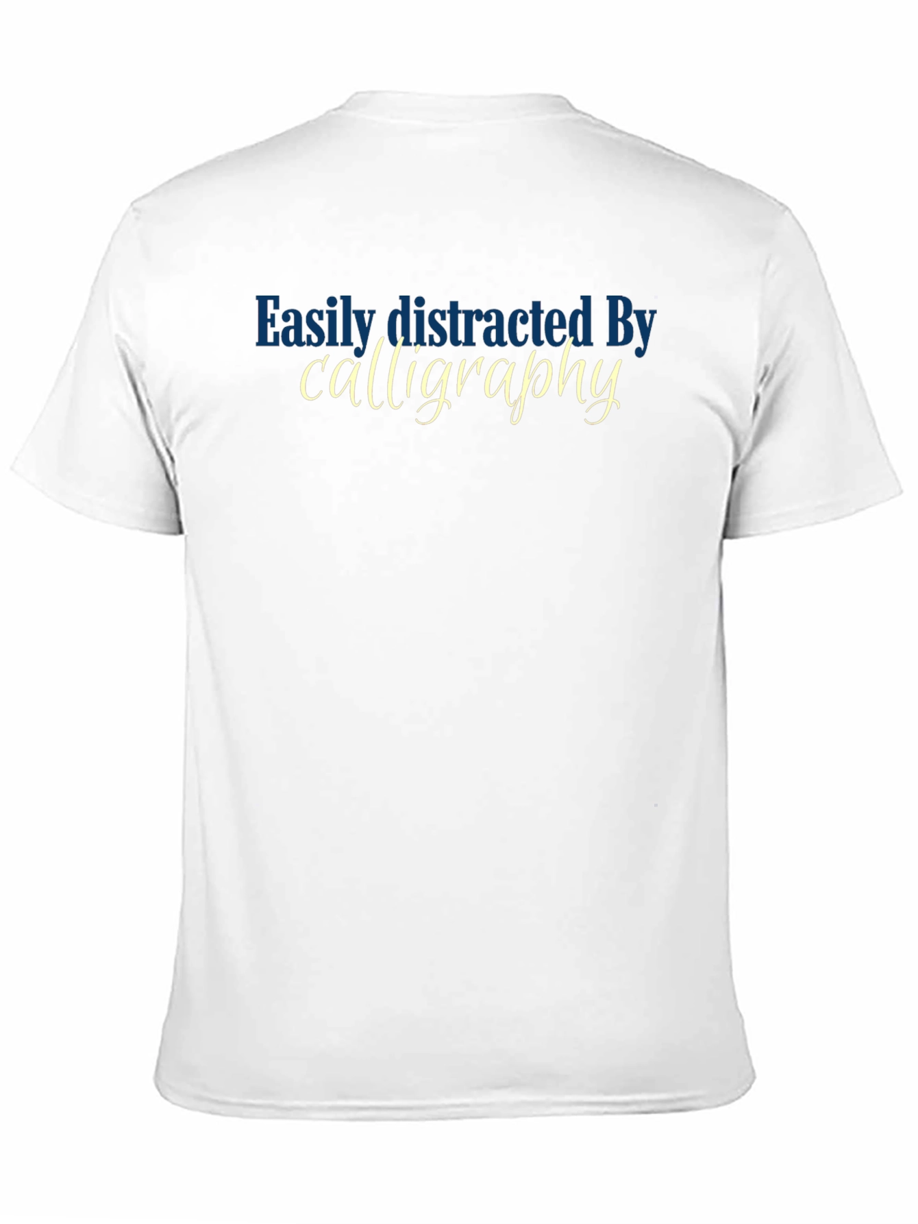 Easily Distracted By Calligraphy T-Shirt - Black