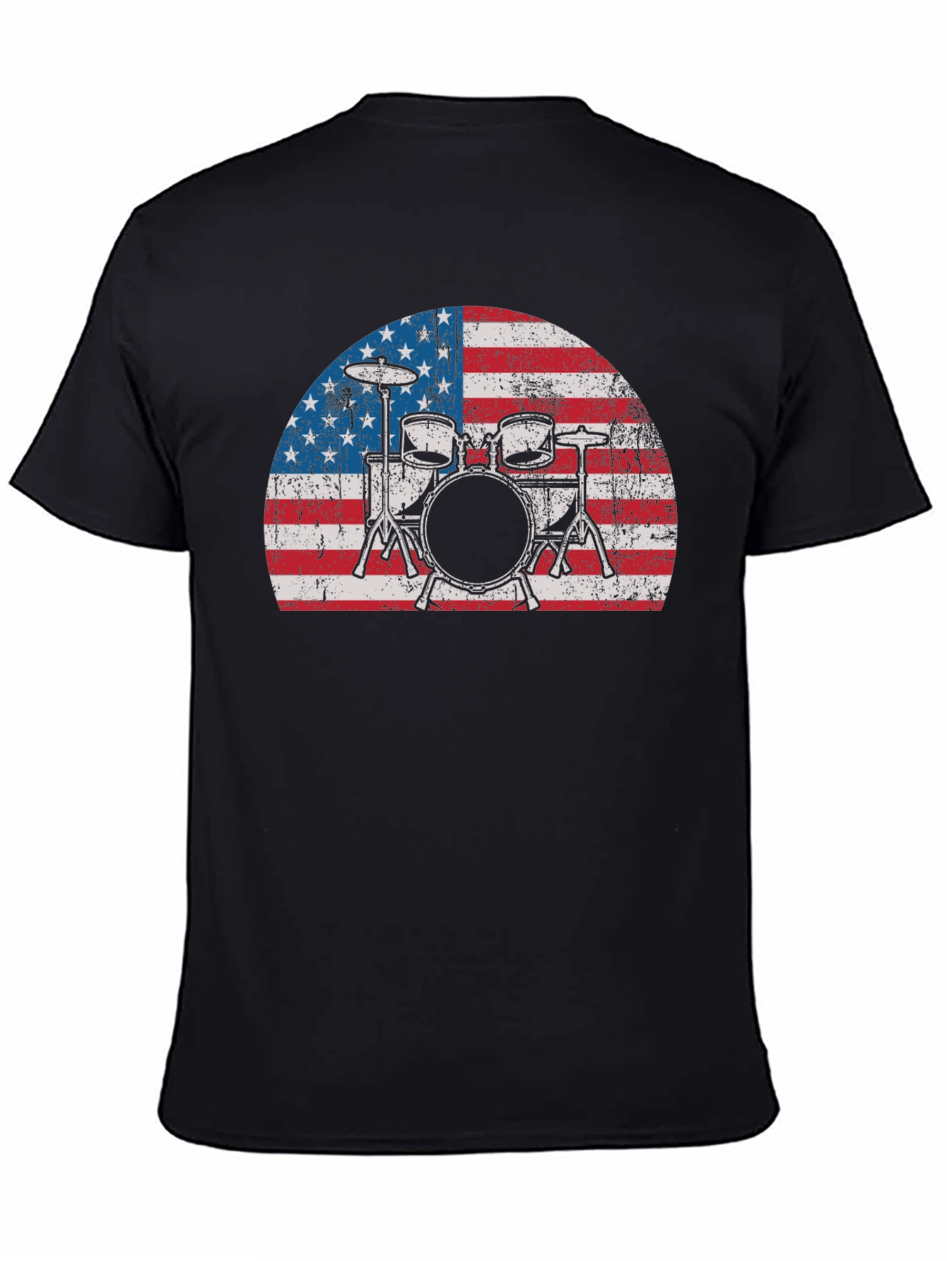 American Flag Drum Set T-Shirt