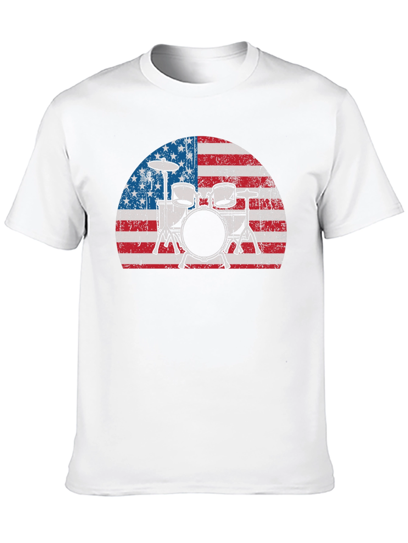 American Flag Drum Set T-Shirt