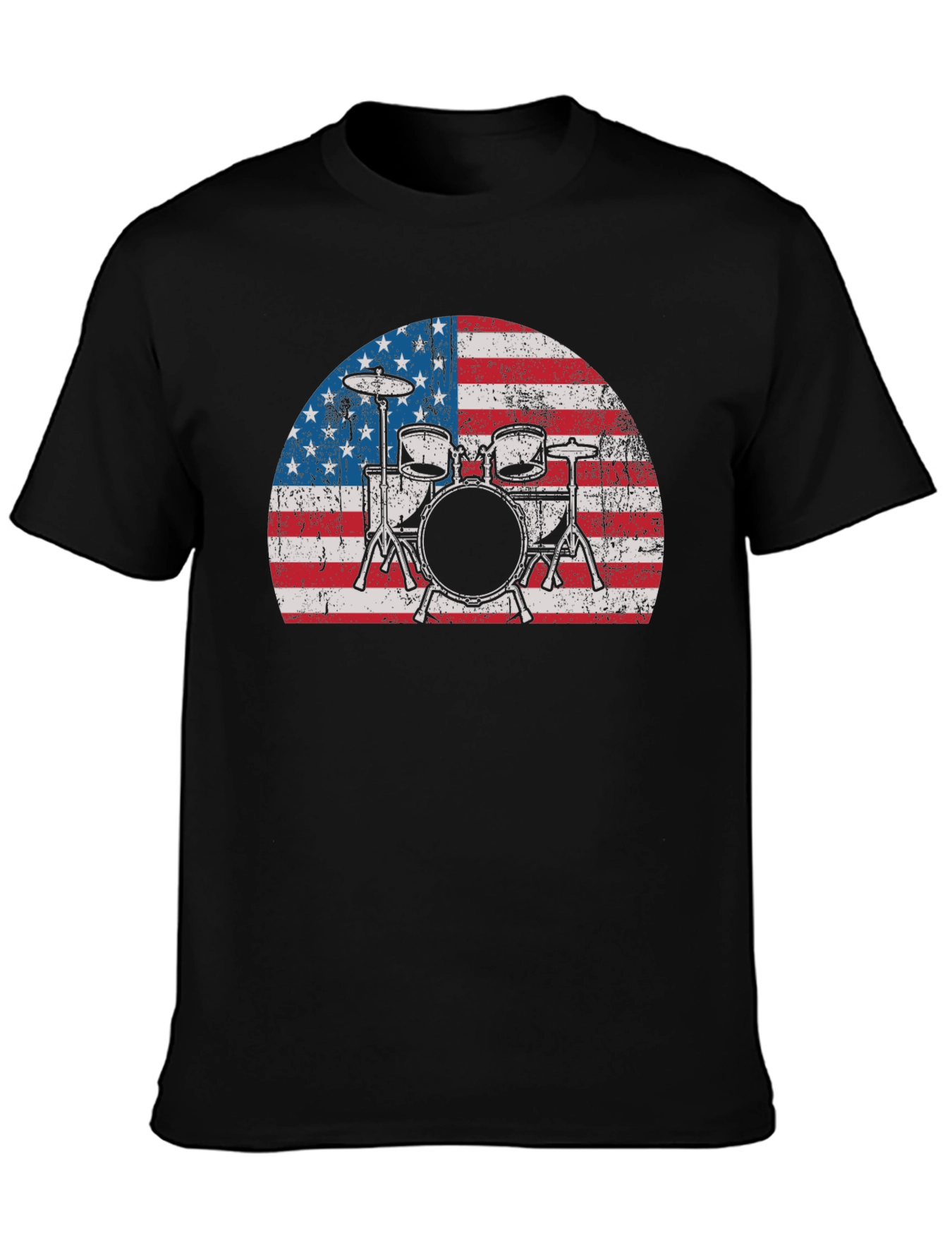 American Flag Drum Set T-Shirt