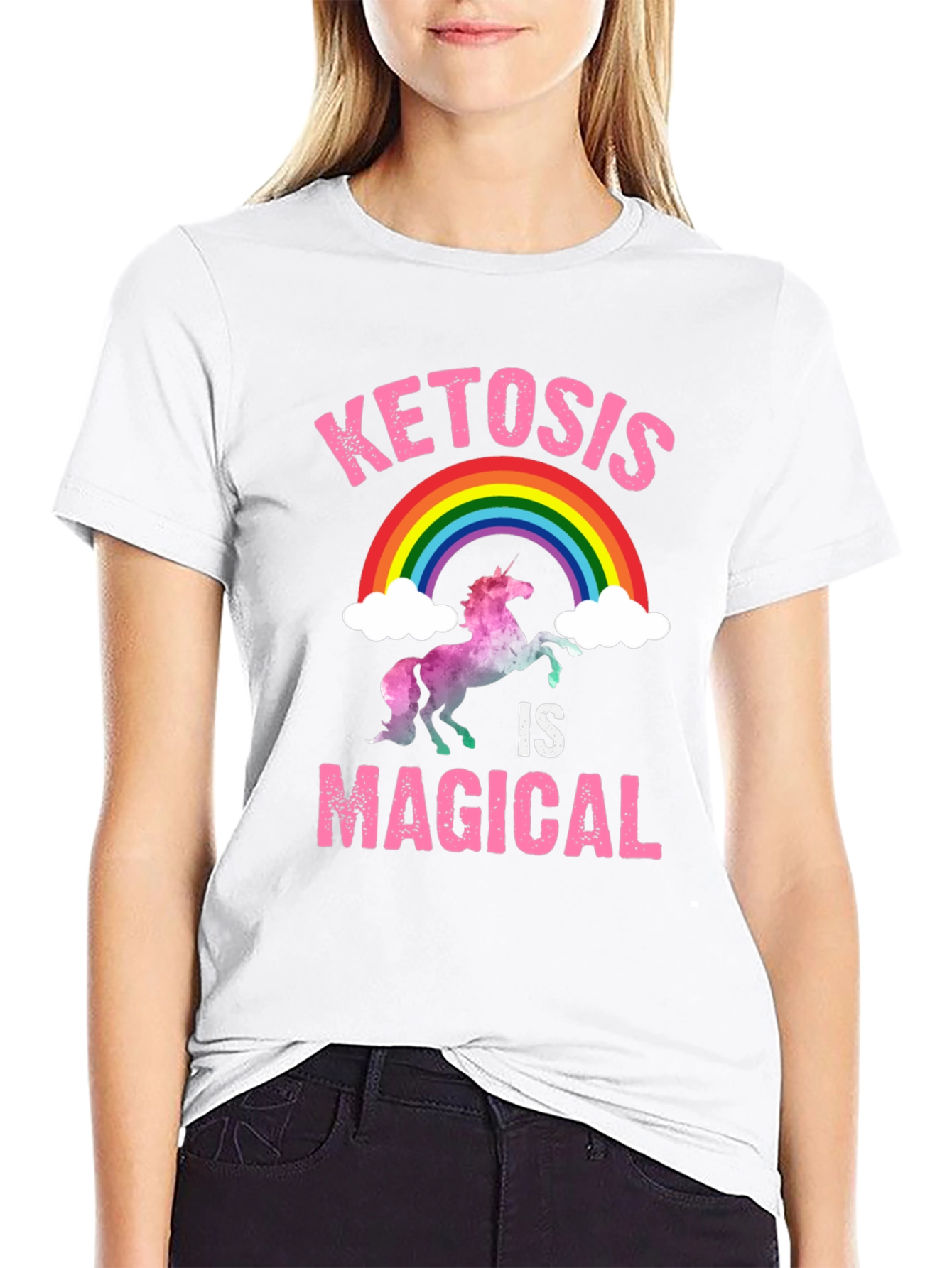 Ketosis is Magical T-Shirt Rainbow Unicorn