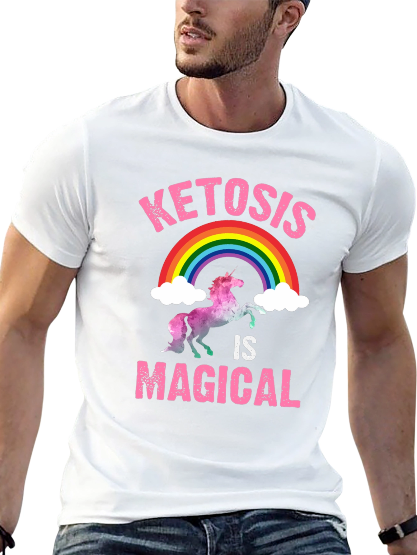 Ketosis is Magical T-Shirt Rainbow Unicorn
