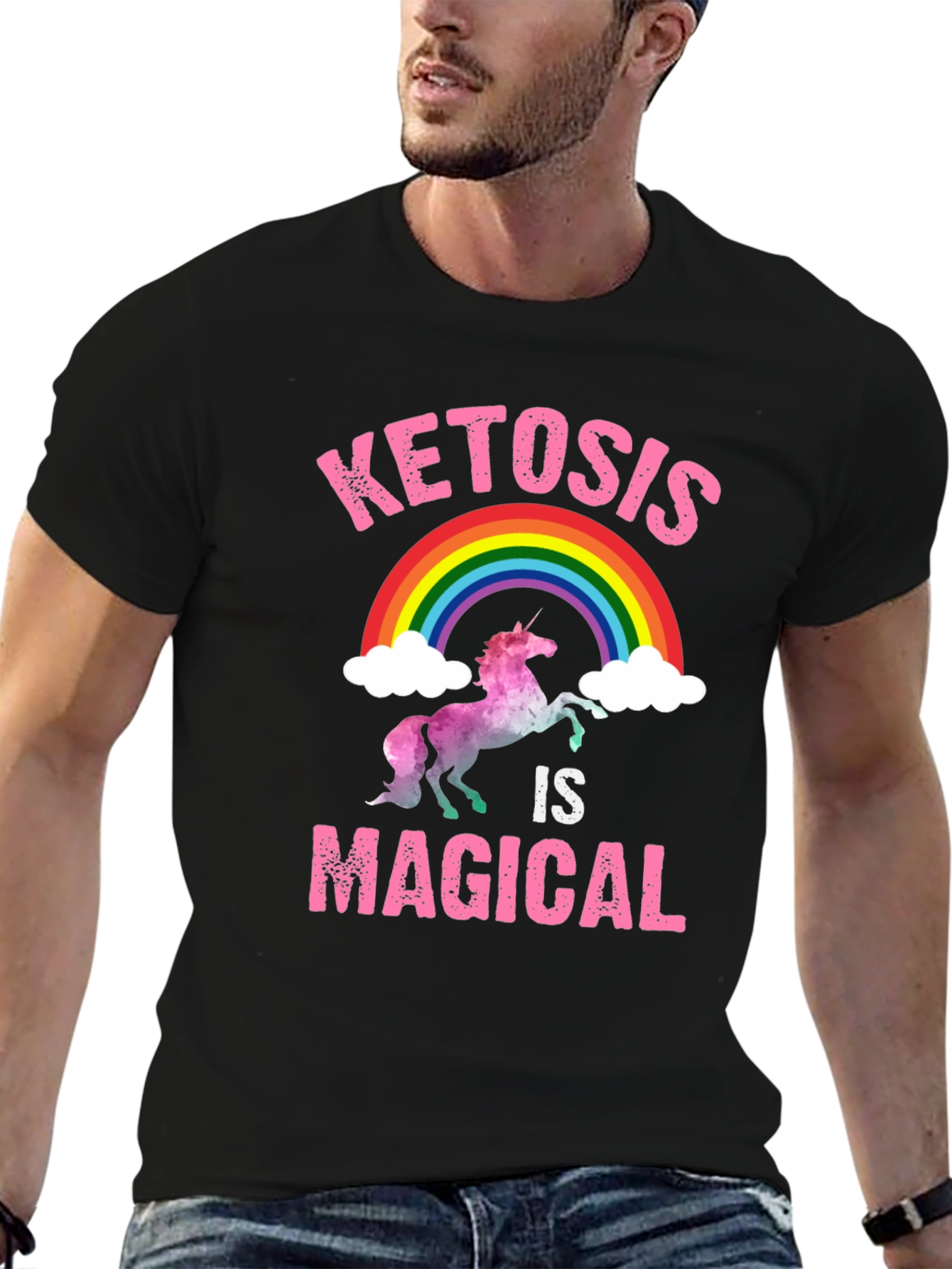 Ketosis is Magical T-Shirt Rainbow Unicorn