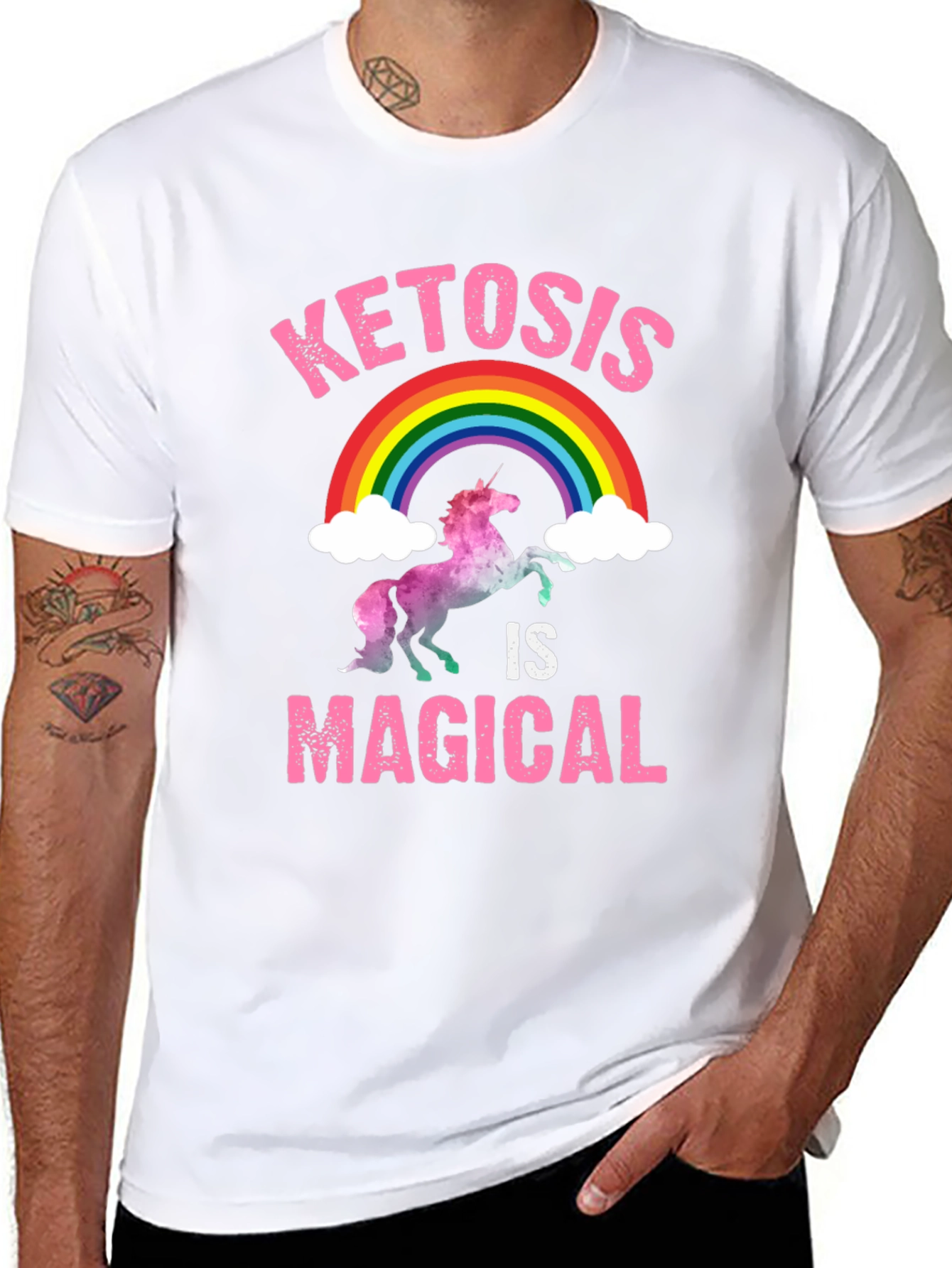 Ketosis is Magical T-Shirt Rainbow Unicorn