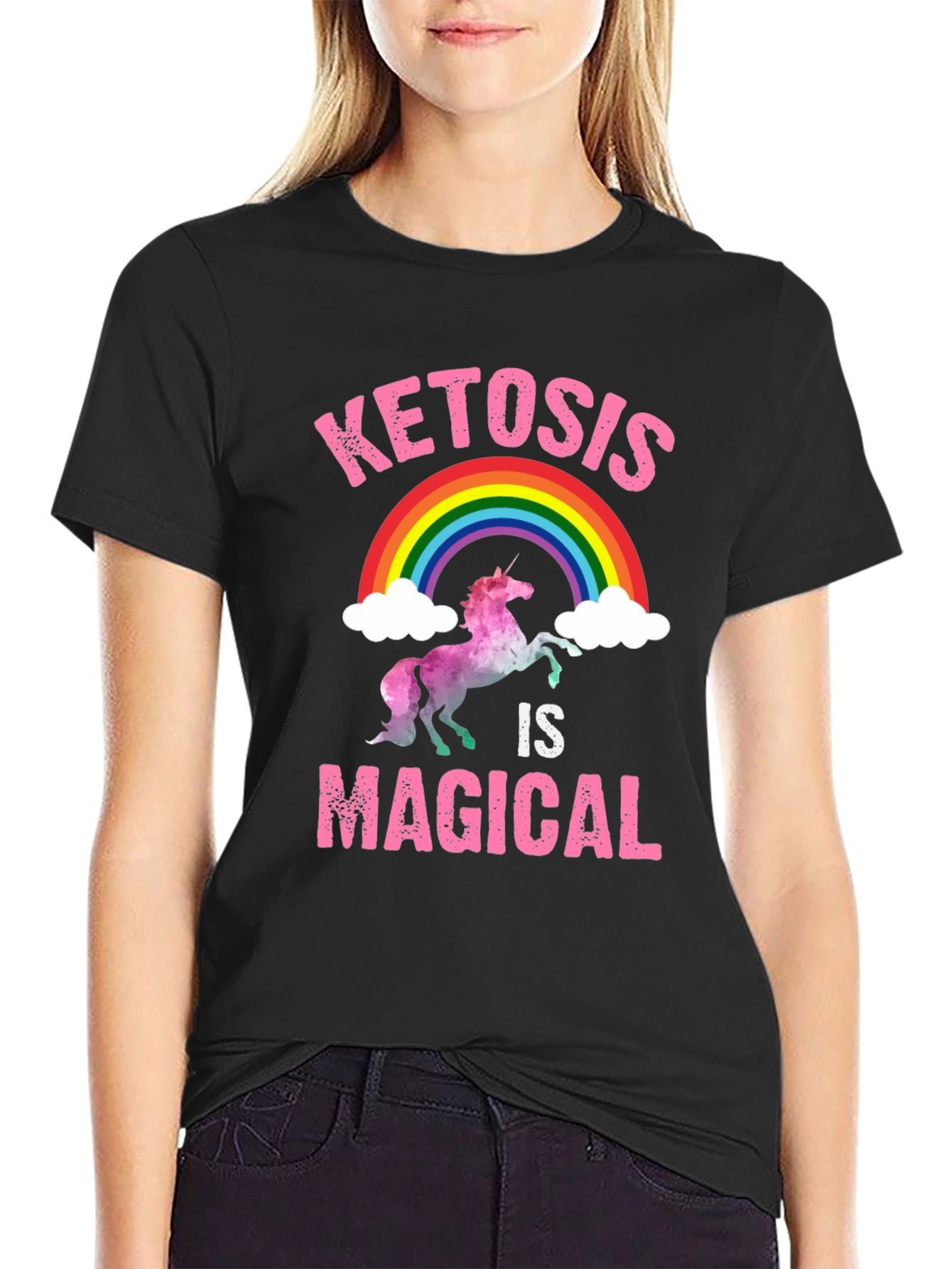 Ketosis is Magical T-Shirt Rainbow Unicorn