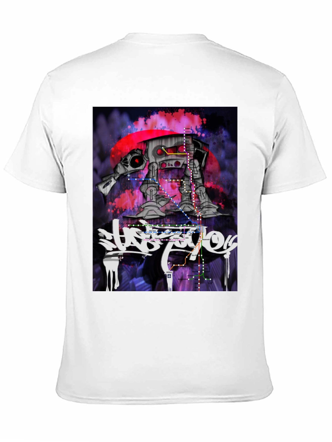 Urban AT-AT Walker T-Shirt - Subway Map Design