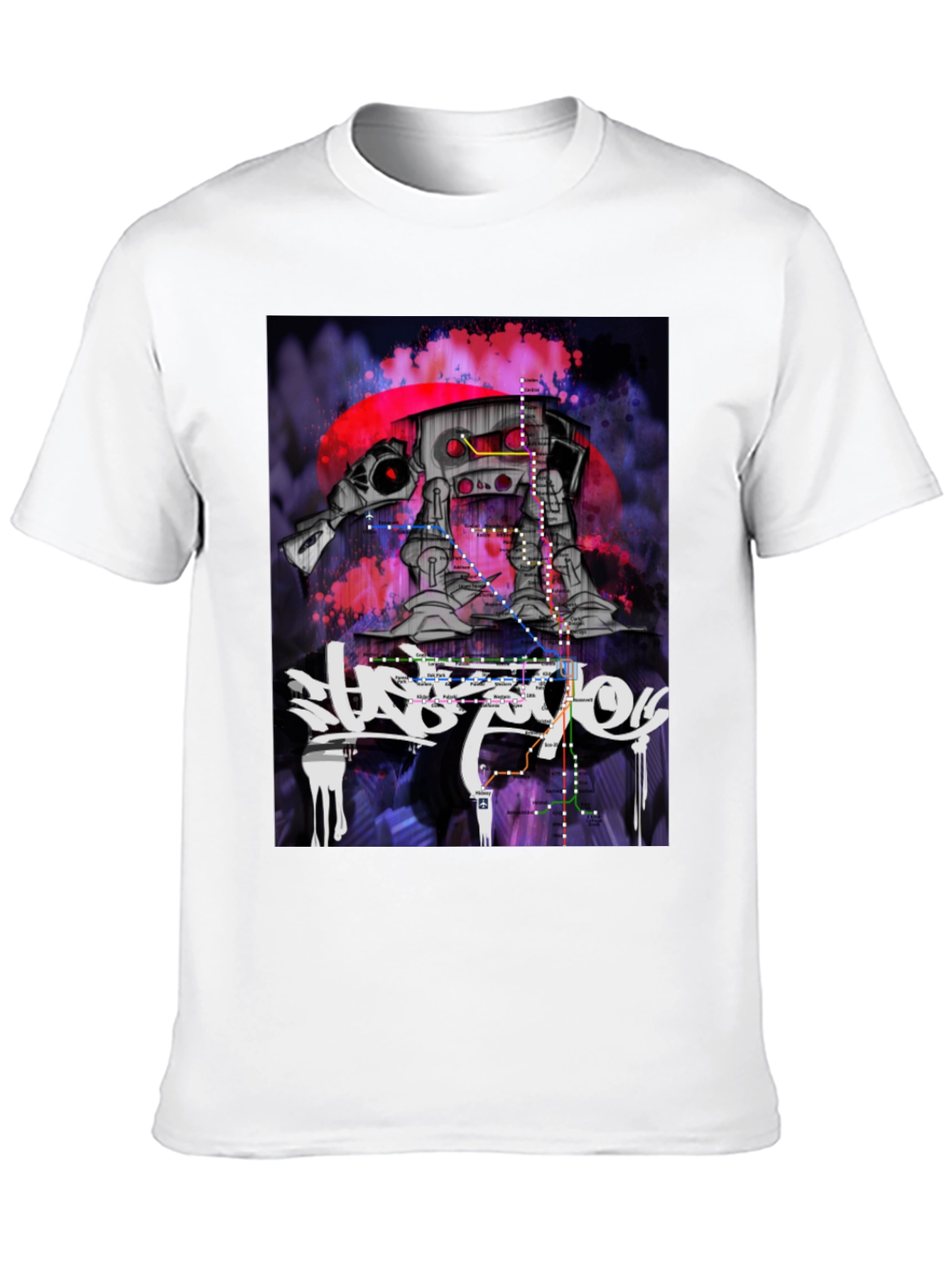 Urban AT-AT Walker T-Shirt - Subway Map Design