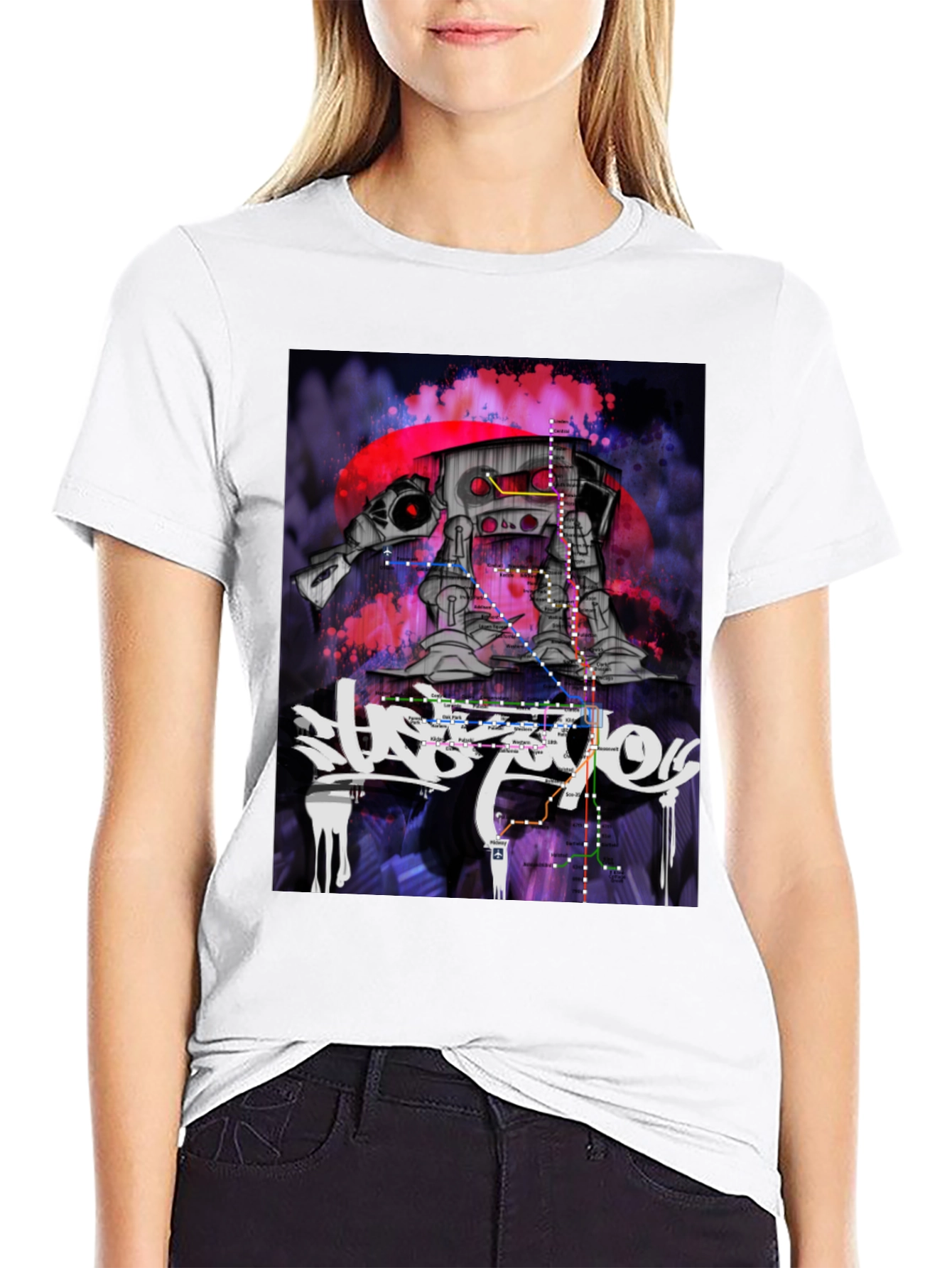 Urban AT-AT Walker T-Shirt - Subway Map Design