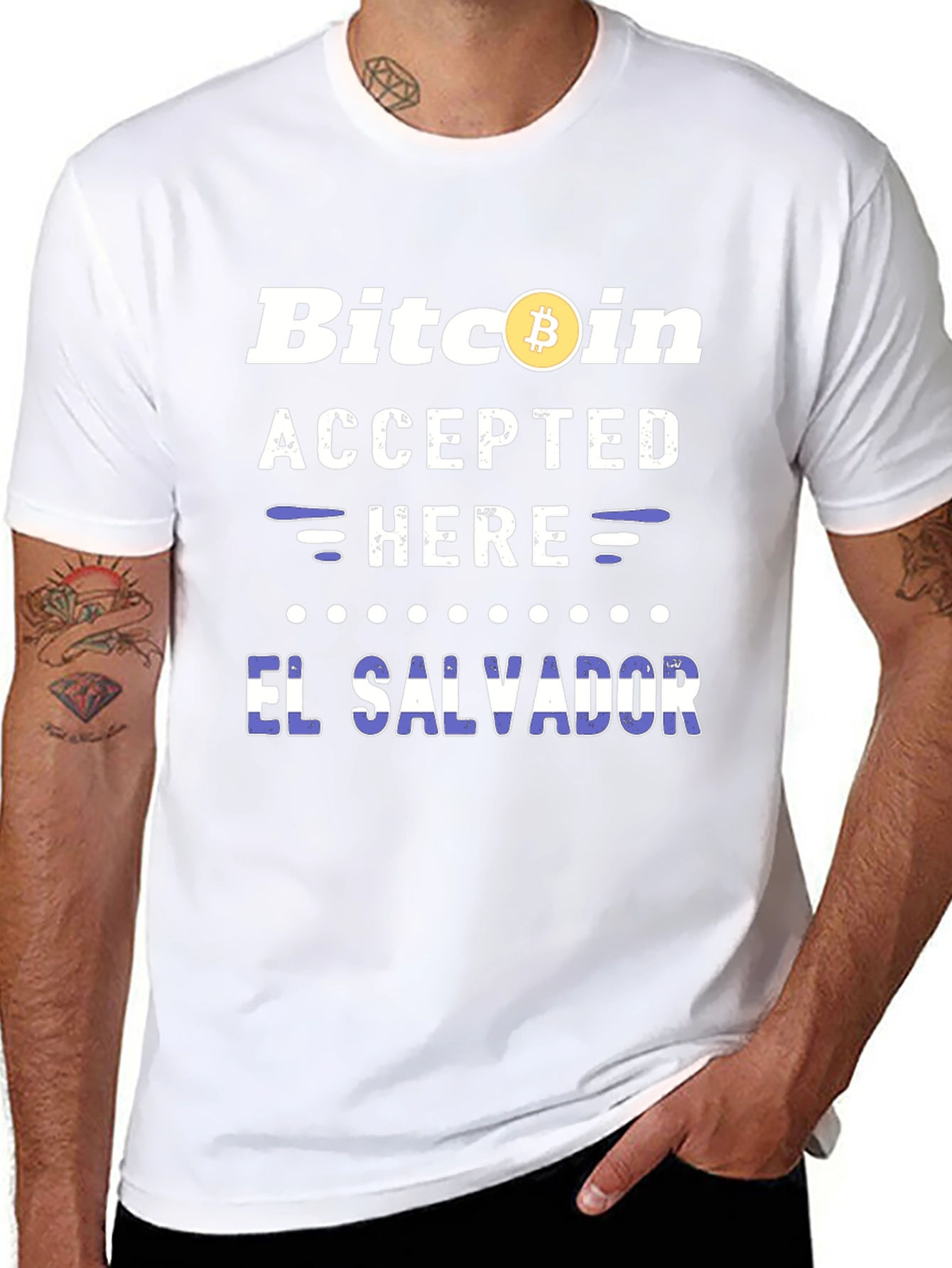 Bitcoin Accepted Here El Salvador T-Shirt