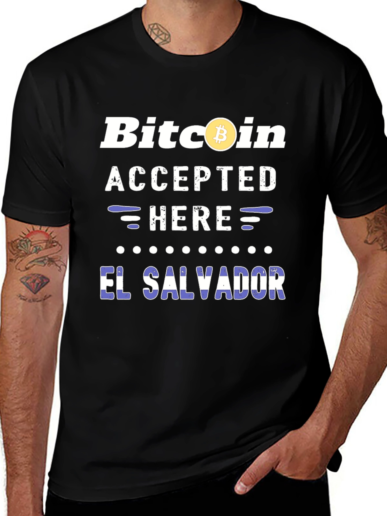 Bitcoin Accepted Here El Salvador T-Shirt
