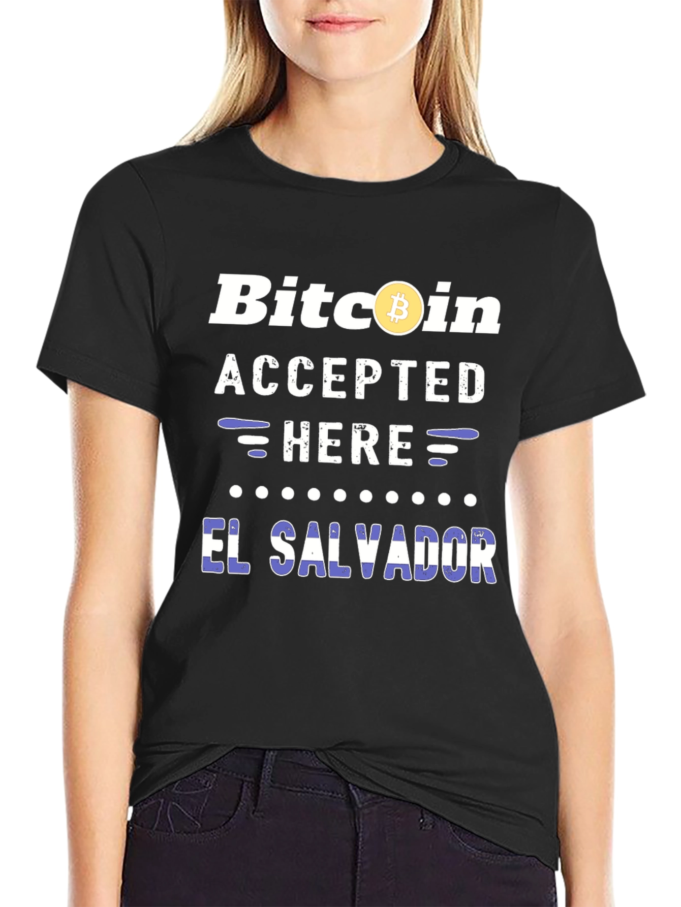 Bitcoin Accepted Here El Salvador T-Shirt