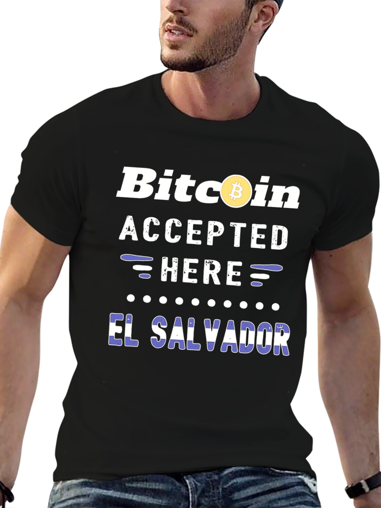 Bitcoin Accepted Here El Salvador T-Shirt