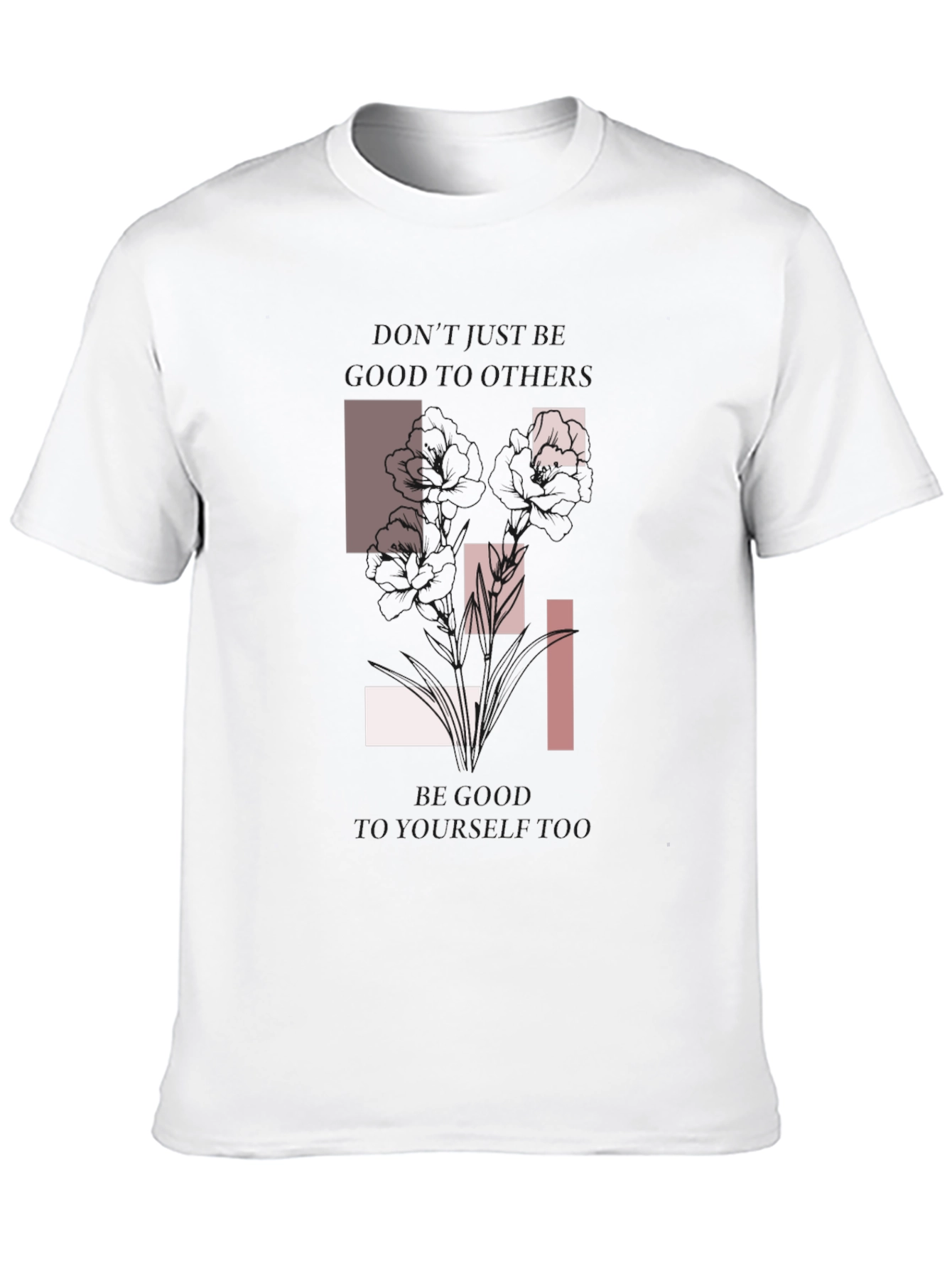 Abstract Floral Graphic Print Black T-Shirt