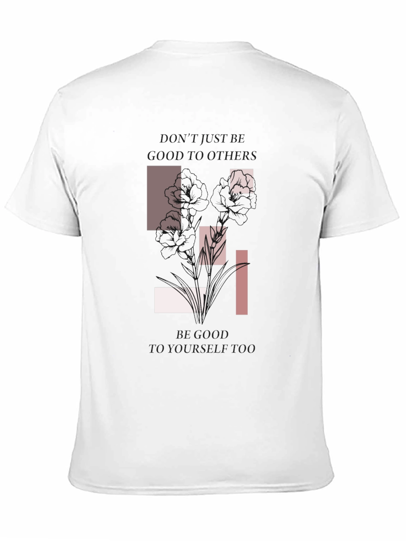 Abstract Floral Graphic Print Black T-Shirt