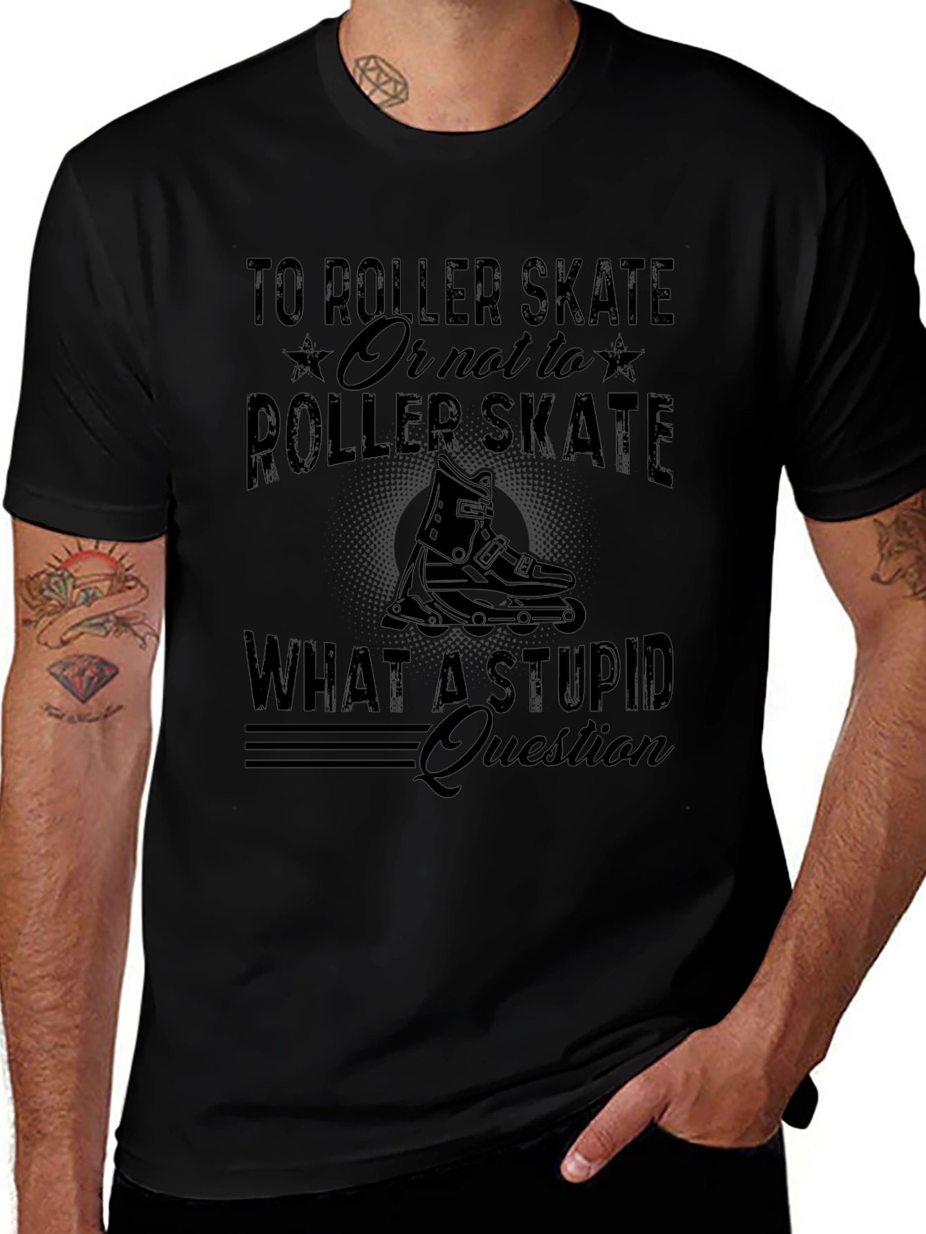 Roller Skate Graphic T-Shirt - Funny Skating Tee