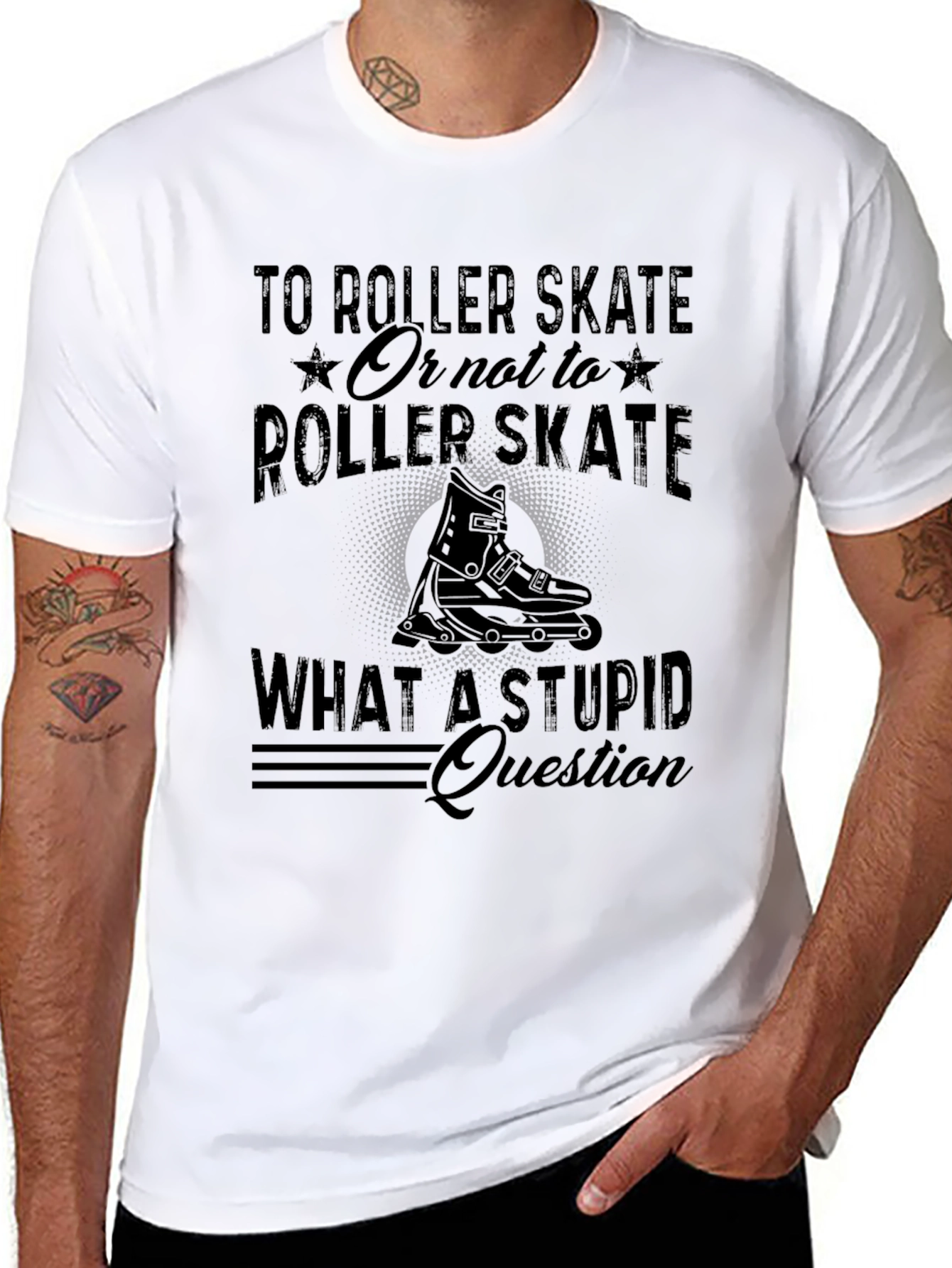 Roller Skate Graphic T-Shirt - Funny Skating Tee