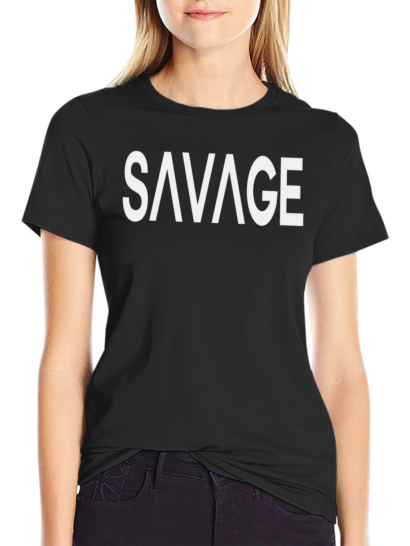 Savage Graphic Tee - Bold Black T-Shirt