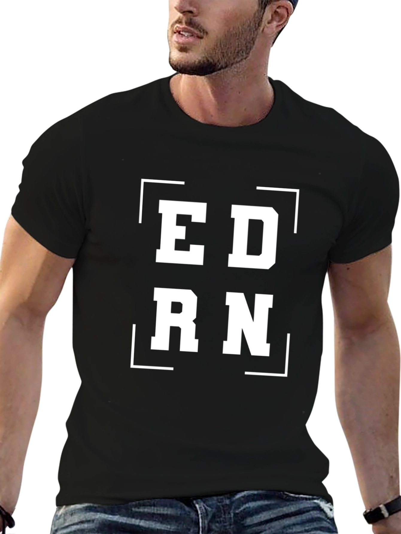 EDRN Bold Graphic T-Shirt - Classic Black Tee
