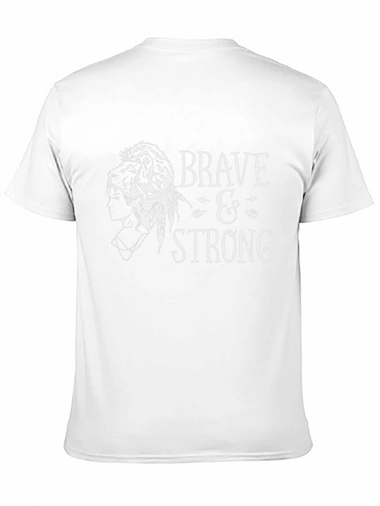 Brave & Strong Graphic Tee - Black