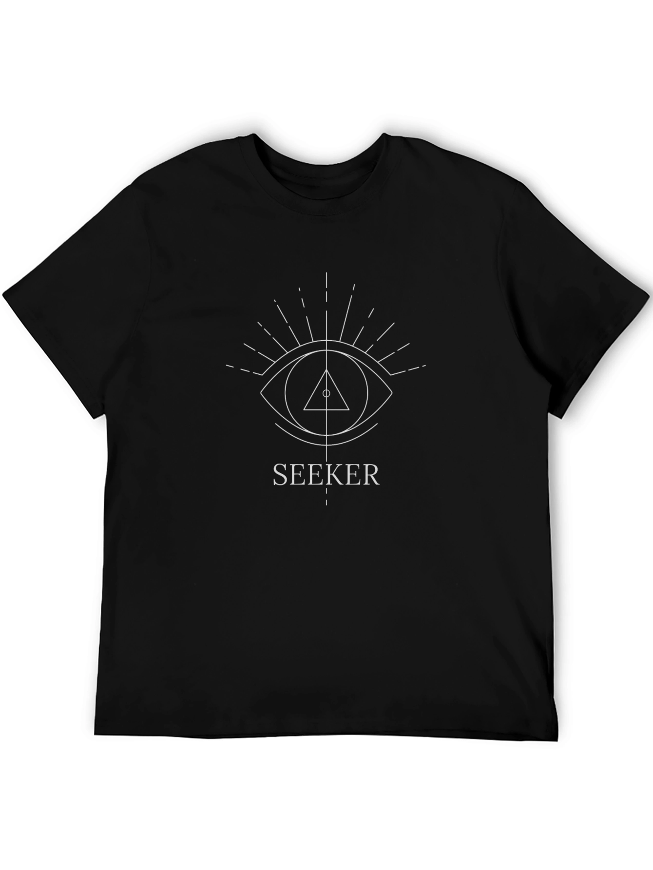 Seeker Graphic Tee - Black Cotton T-Shirt