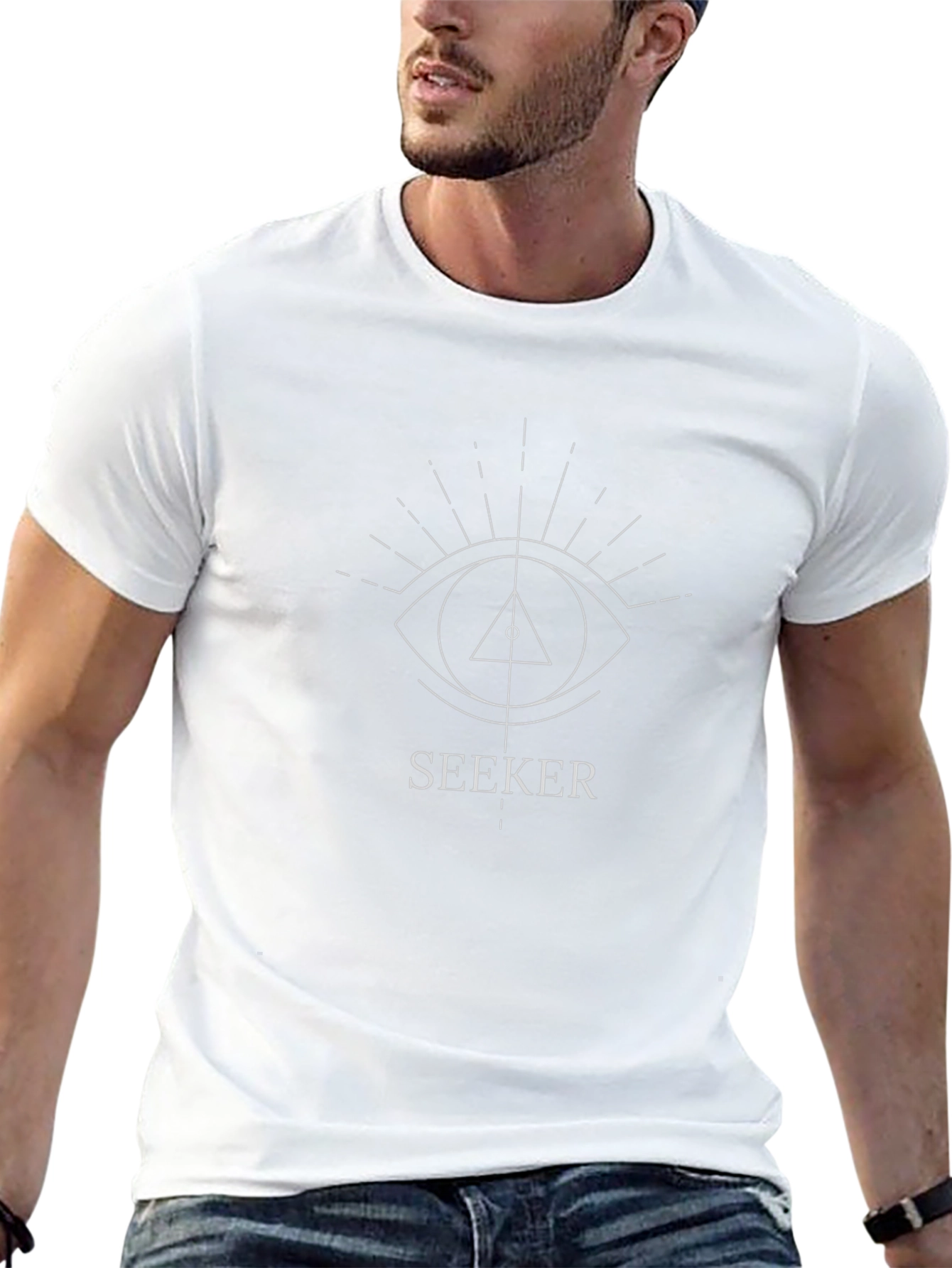 Seeker Graphic Tee - Black Cotton T-Shirt