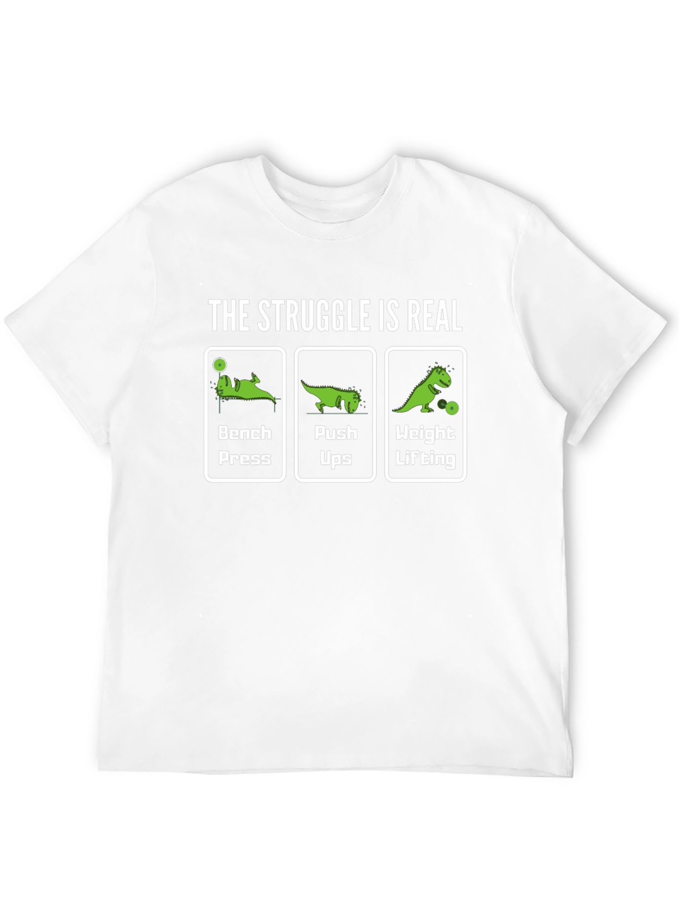 The Struggle Is Real Gym Dino T-Shirt