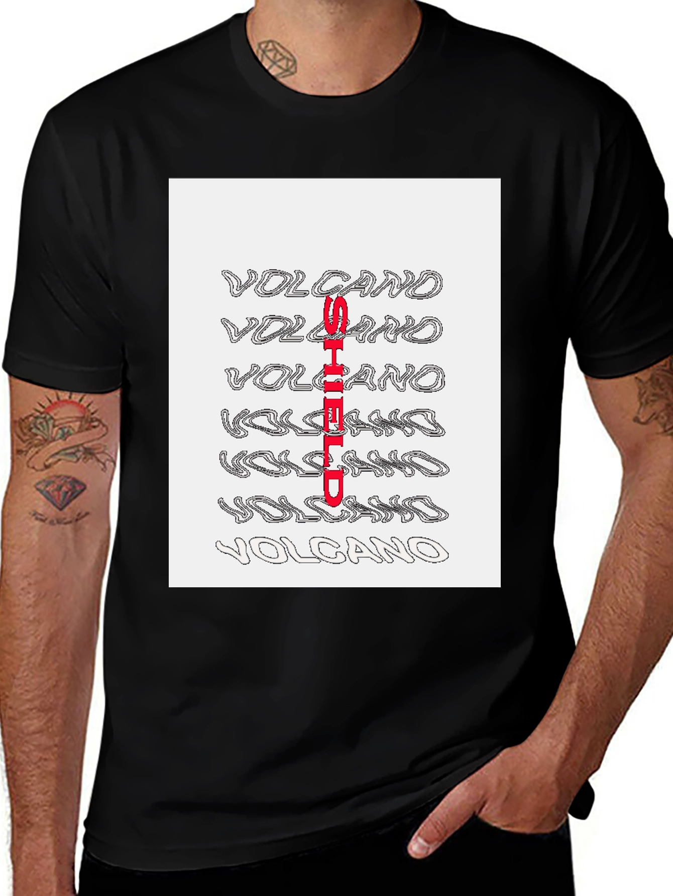 Volcano Shield Graphic Print T-Shirt