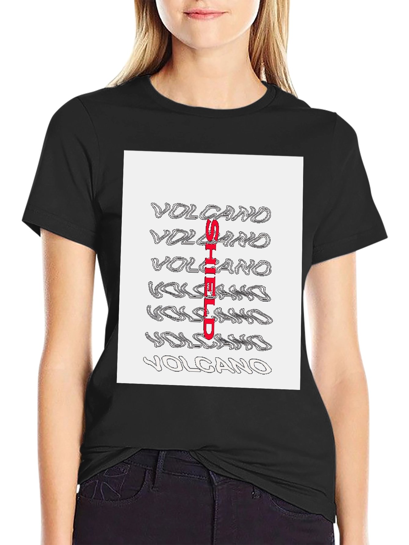 Volcano Shield Graphic Print T-Shirt